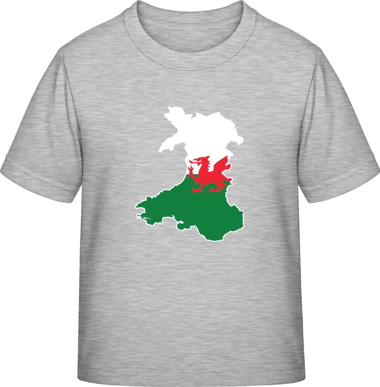 Wales Map - Sky Grey Exact 190 Kids - Front