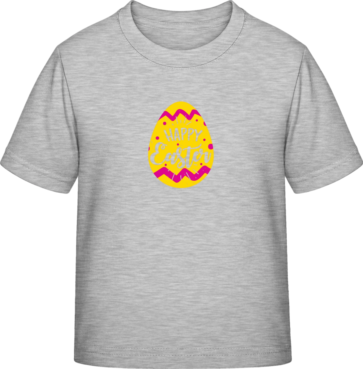 Happy Easter Yellow Egg - Sky Grey Exact 190 Kids - Front