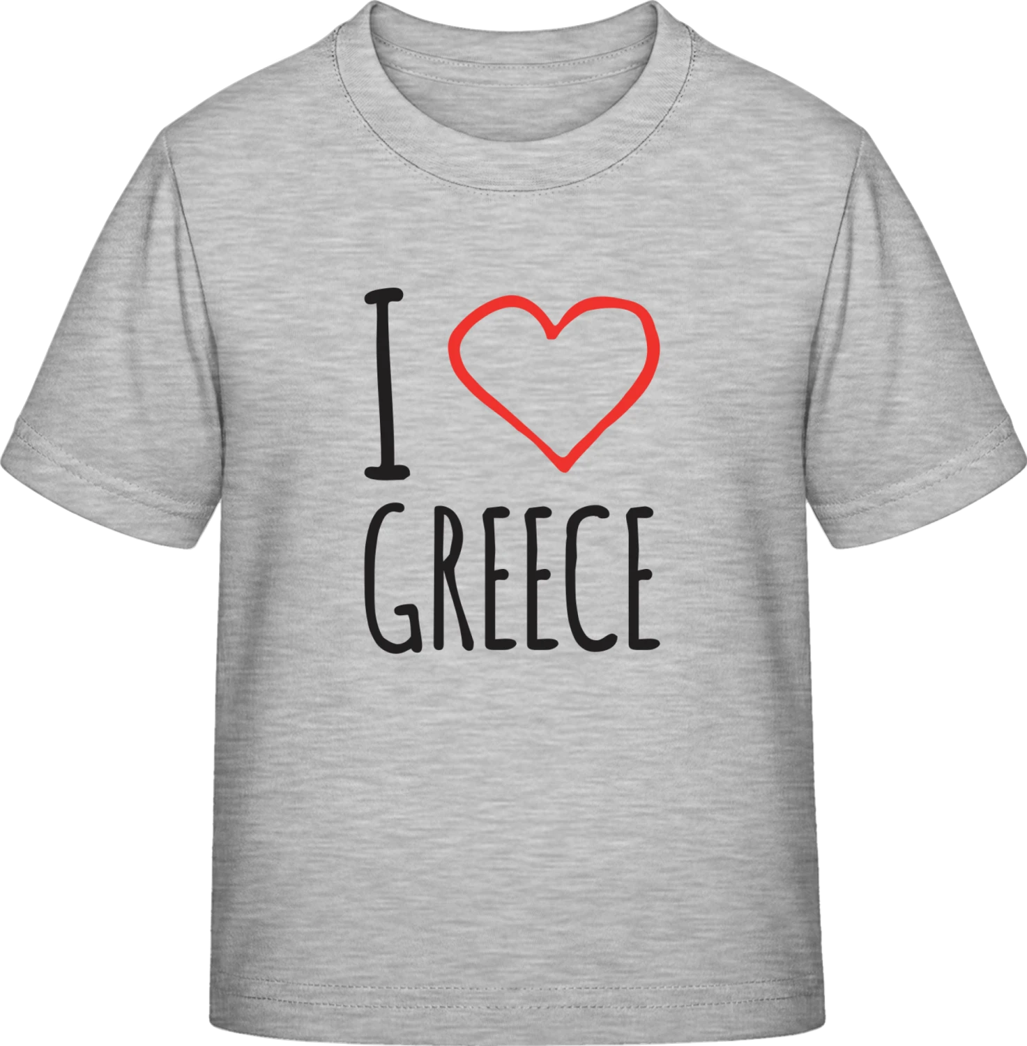 I Love greece - Sky Grey Exact 190 Kids - Front