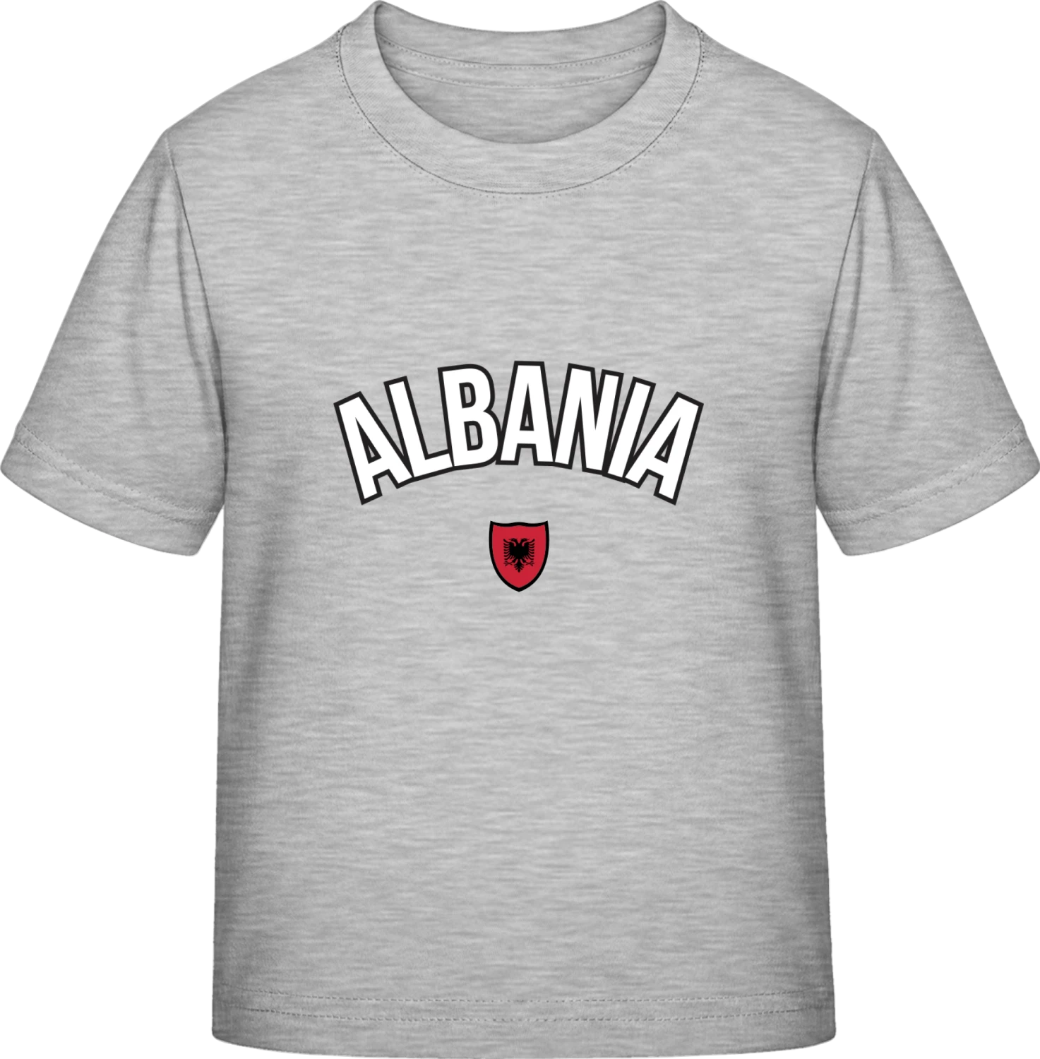 ALBANIA Football Fan - Sky Grey Exact 190 Kids - Front