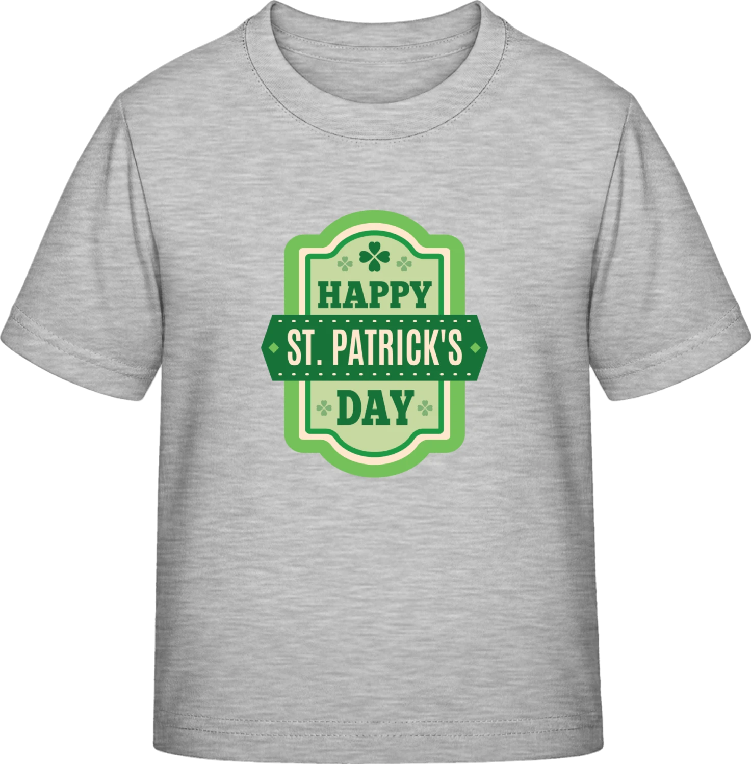 Happy St. Patrick's Day - Sky Grey Exact 190 Kids - Front