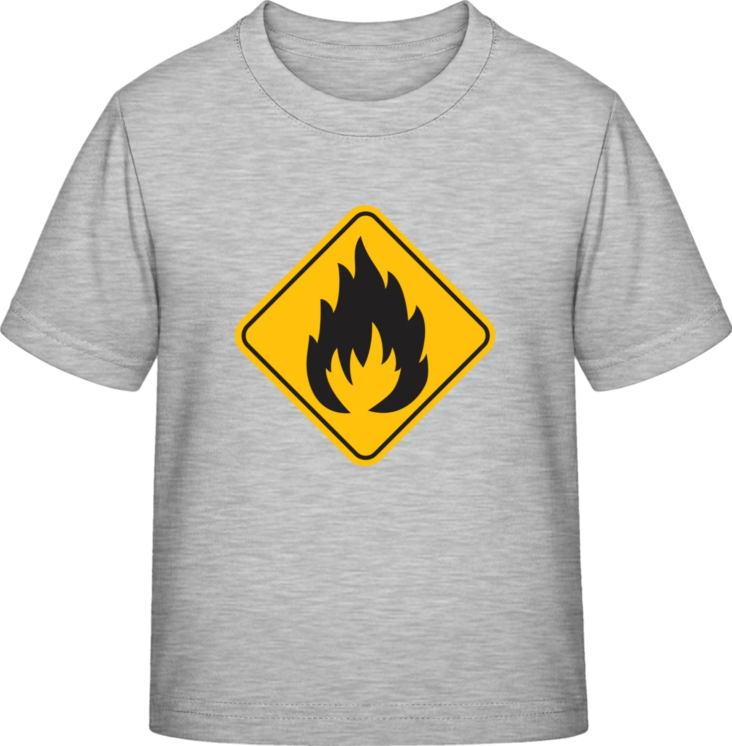 Fire Warning Sign - Sky Grey Exact 190 Kids - Front