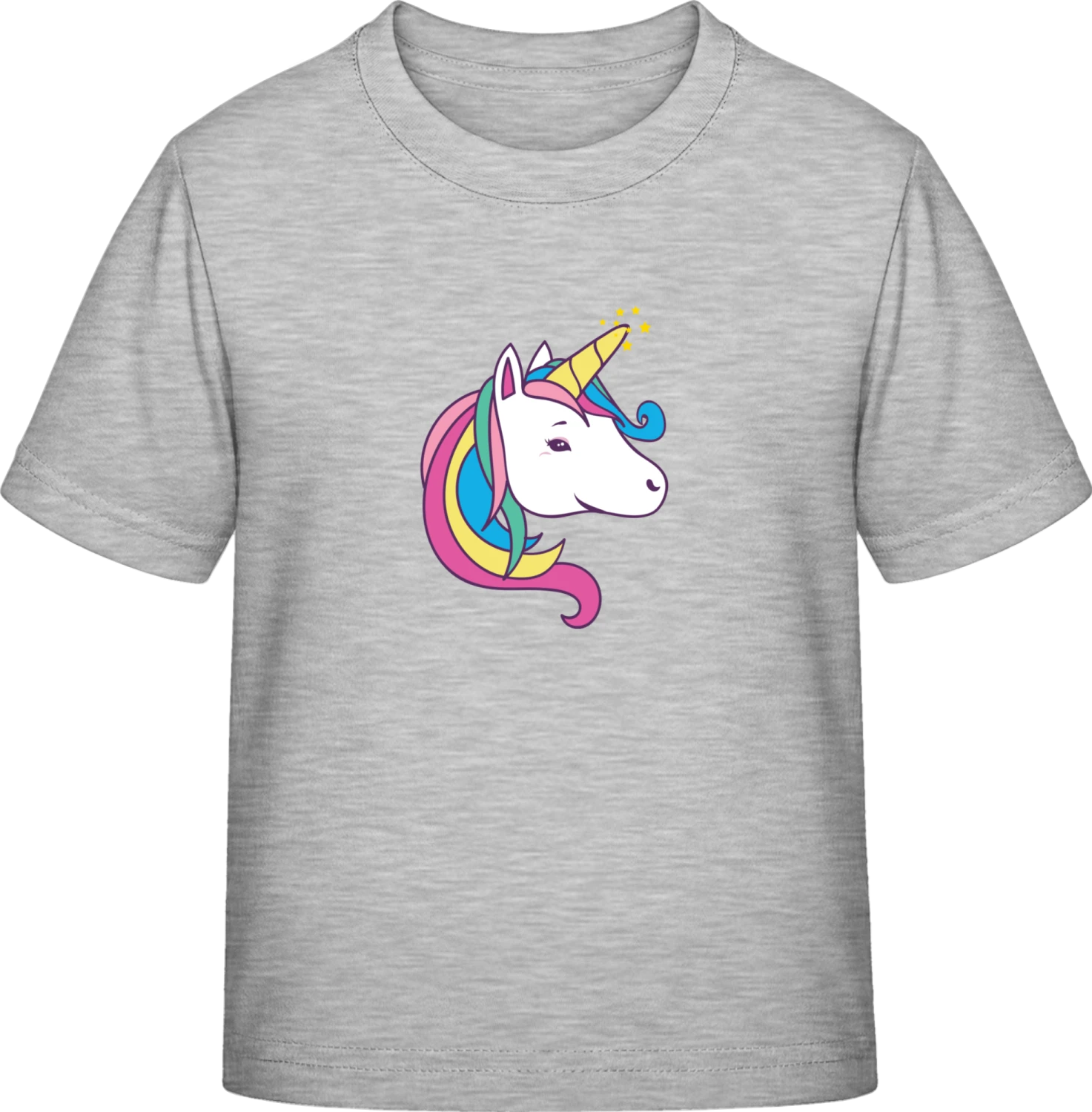 Unicorn Face - Sky Grey Exact 190 Kids - Front