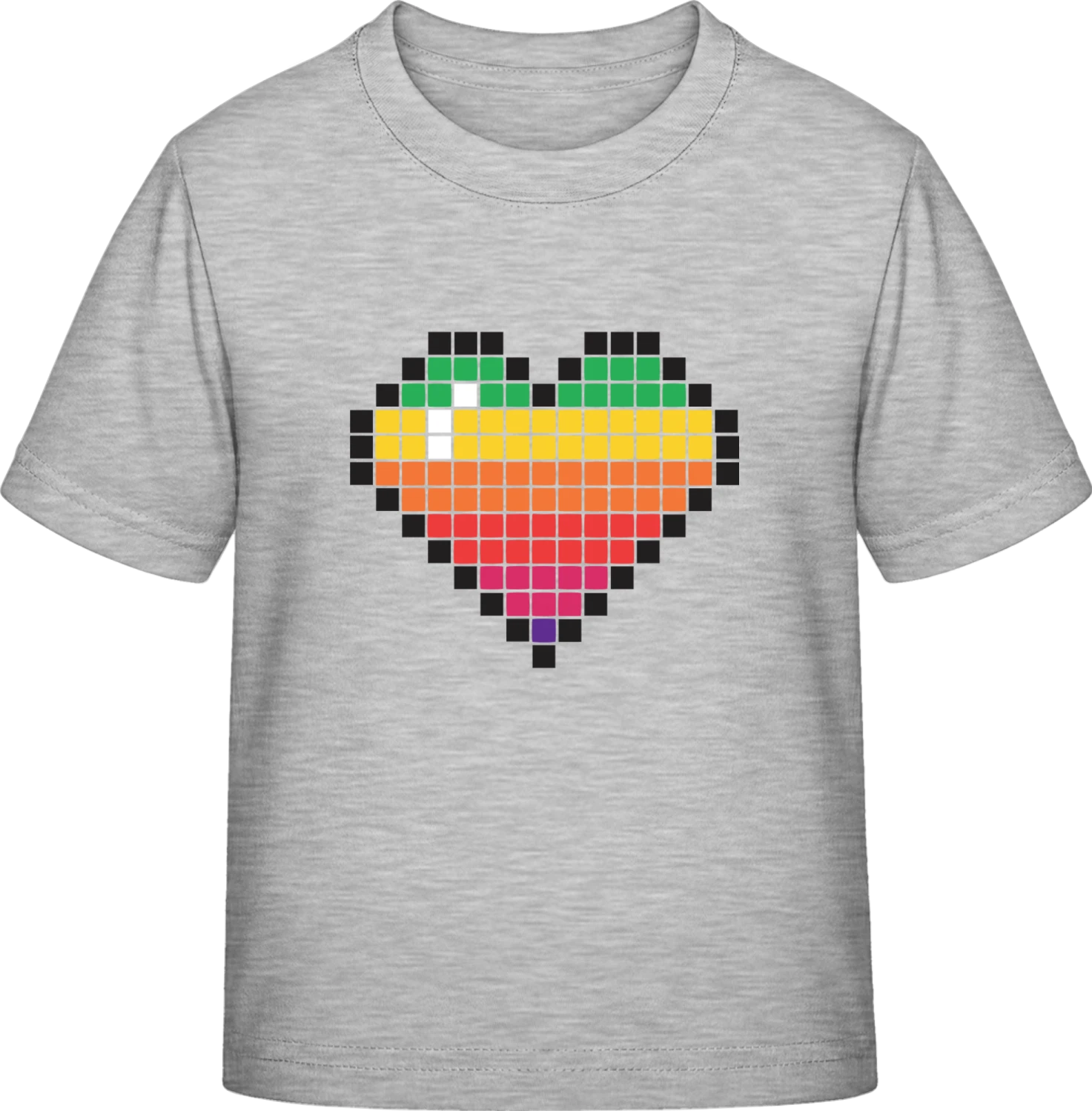 Video Game Heart - Sky Grey Exact 190 Kids - Front