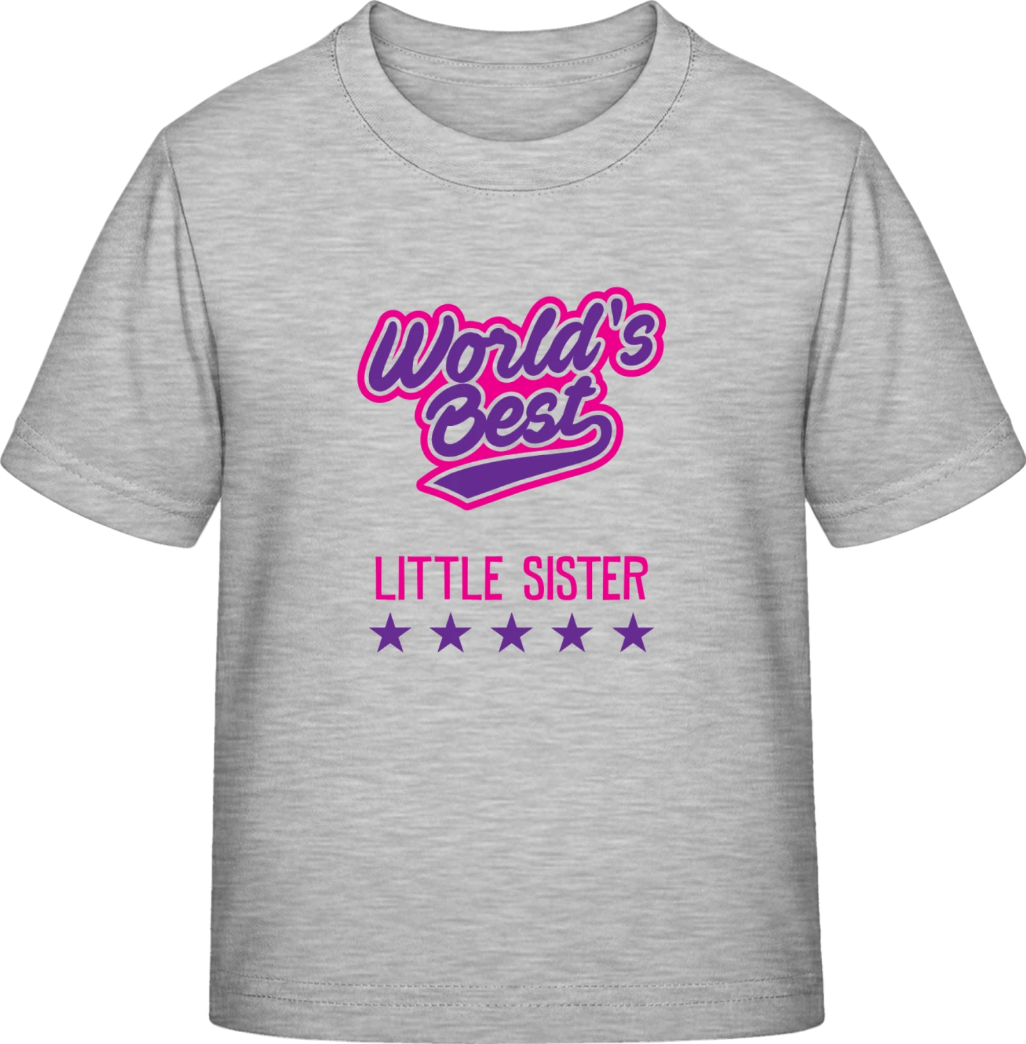 World's Best Little Sister - Sky Grey Exact 190 Kids - Front