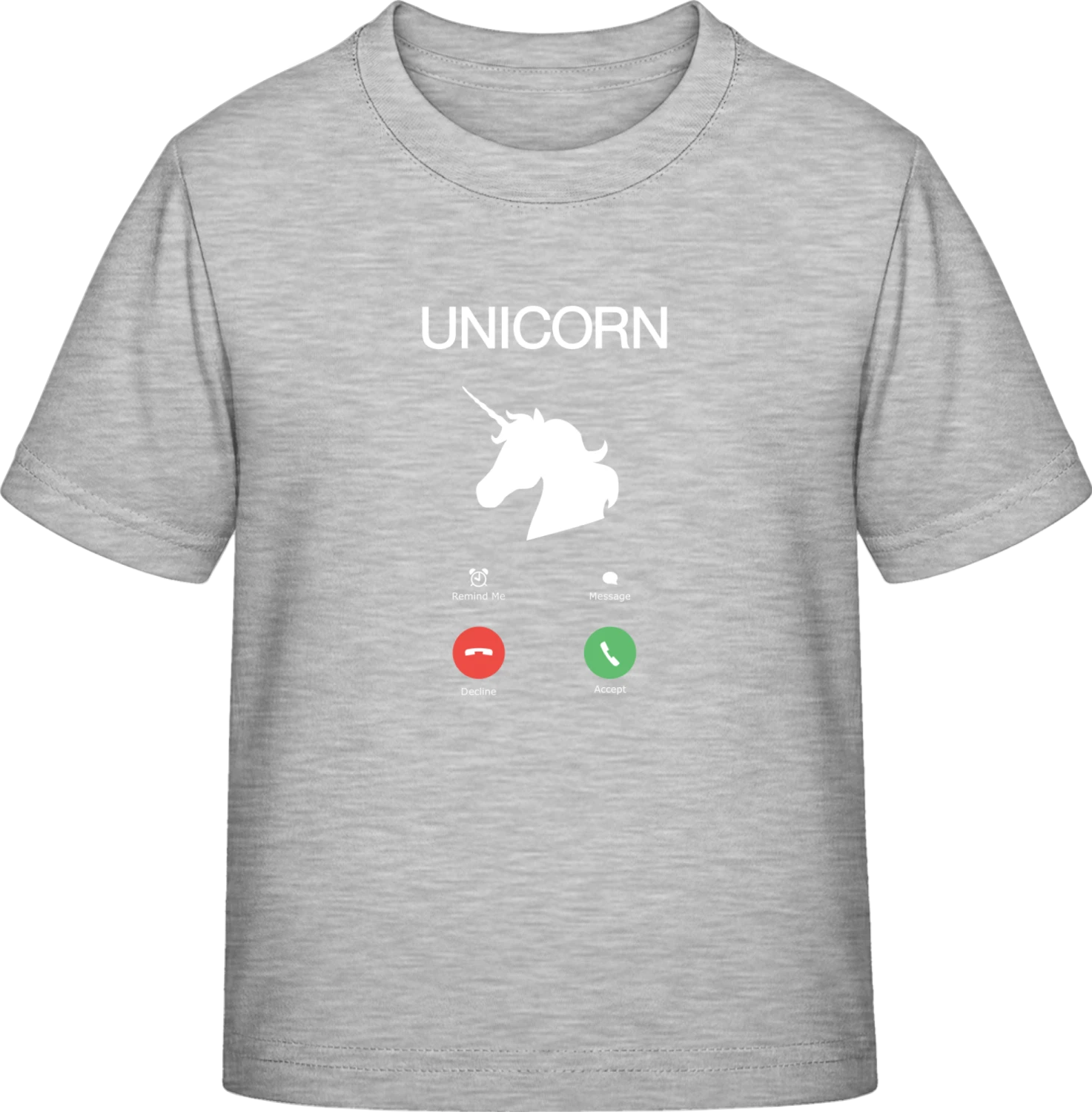 Unicorn Call Accept Decline - Sky Grey Exact 190 Kids - Front