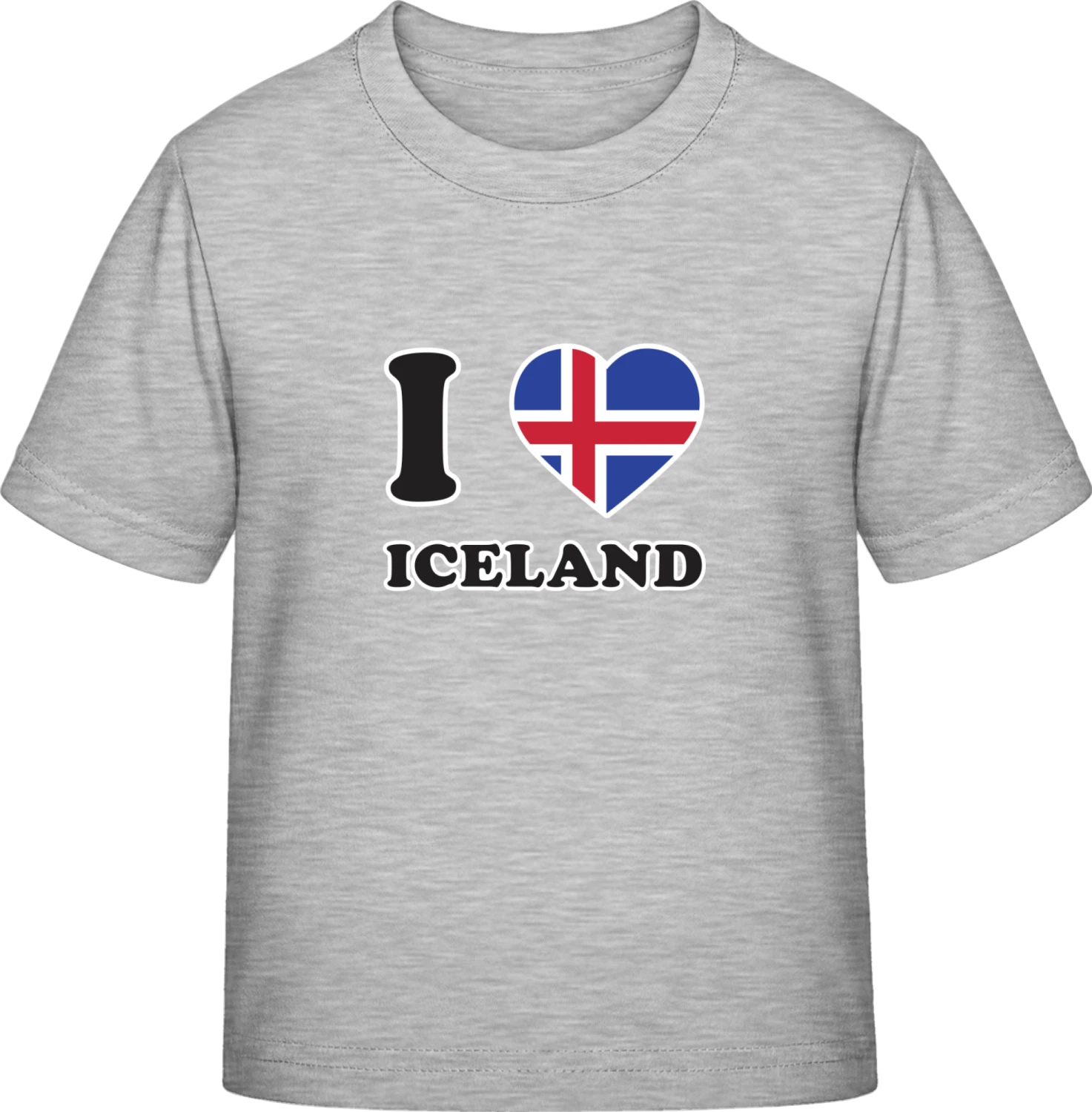 I Love Iceland Fan - Sky Grey Exact 190 Kids - Front