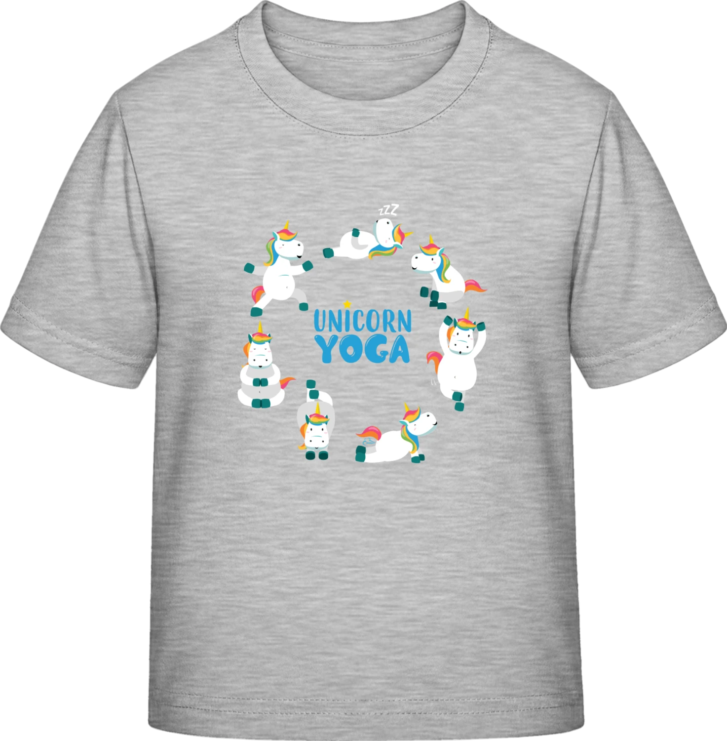 Unicorn Yoga - Sky Grey Exact 190 Kids - Front