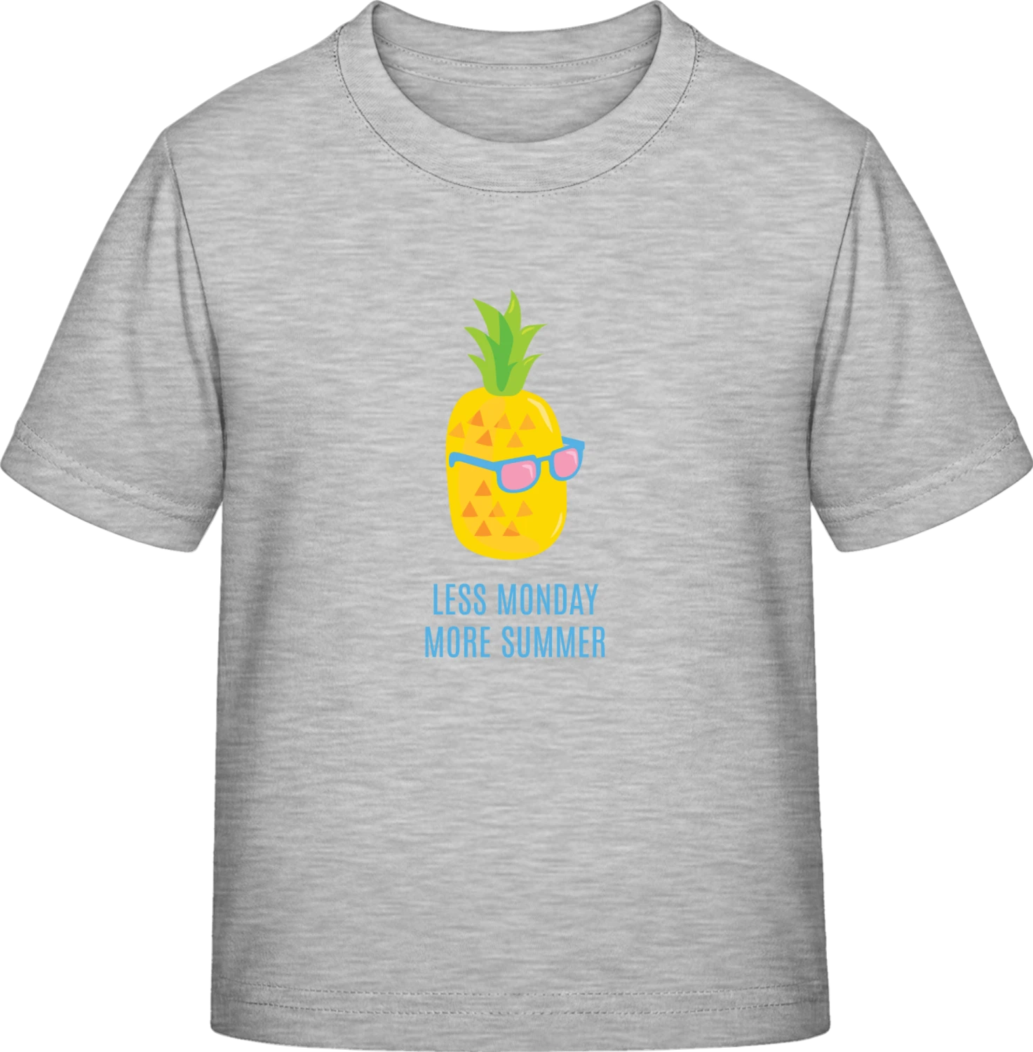 Less Monday More Summer Pineapple - Sky Grey Exact 190 Kids - Front