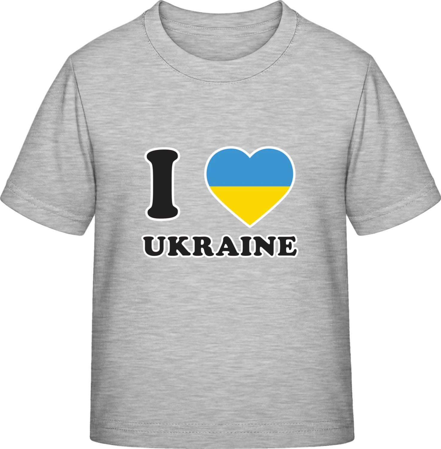 I Love Ukraine - Sky Grey Exact 190 Kids - Front