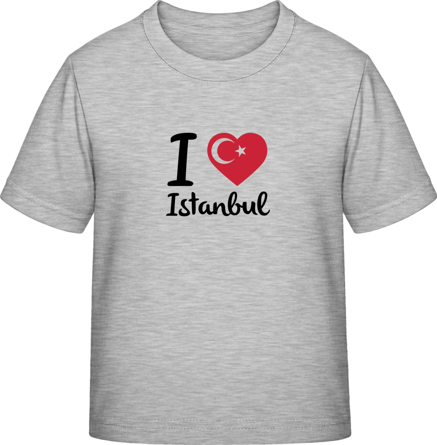 I Love Istanbul Turkey - Sky Grey Exact 190 Kids - Front