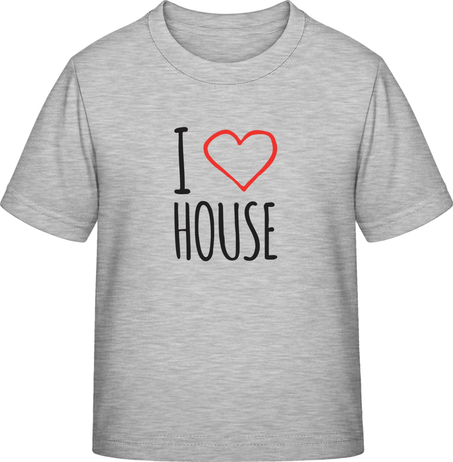 I Love House - Sky Grey Exact 190 Kids - Front