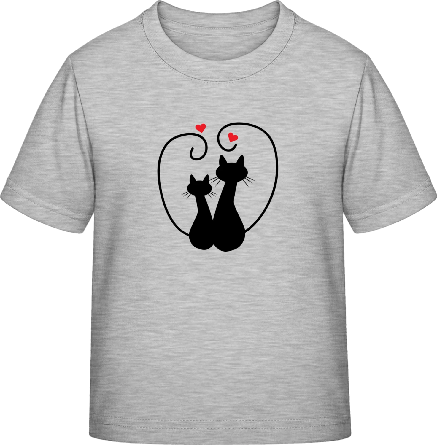 Silhouette Cats In Love - Sky Grey Exact 190 Kids - Front