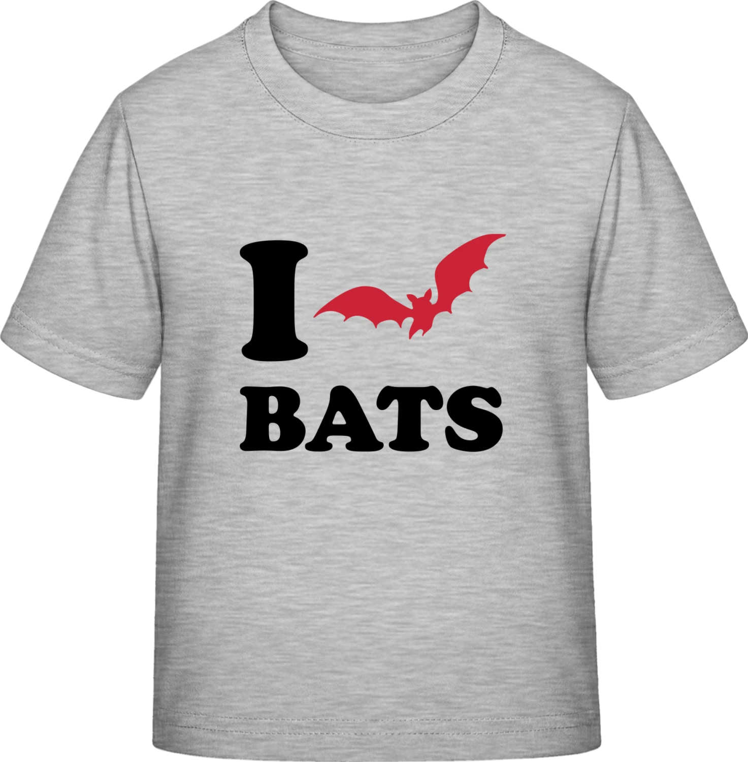 I Love Bats - Sky Grey Exact 190 Kids - Front