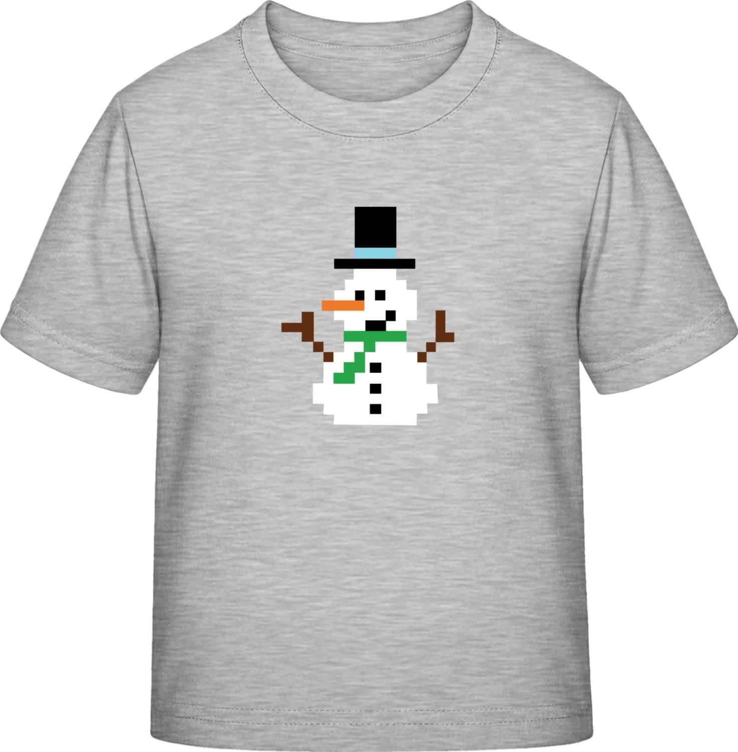 Pixel Snowman - Sky Grey Exact 190 Kids - Front