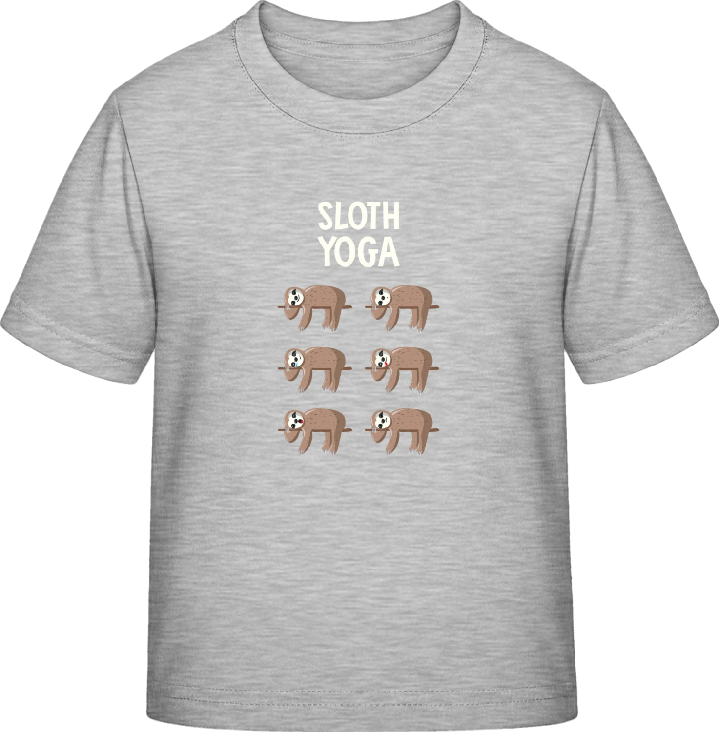 Sloth Yoga Moves - Sky Grey Exact 190 Kids - Front