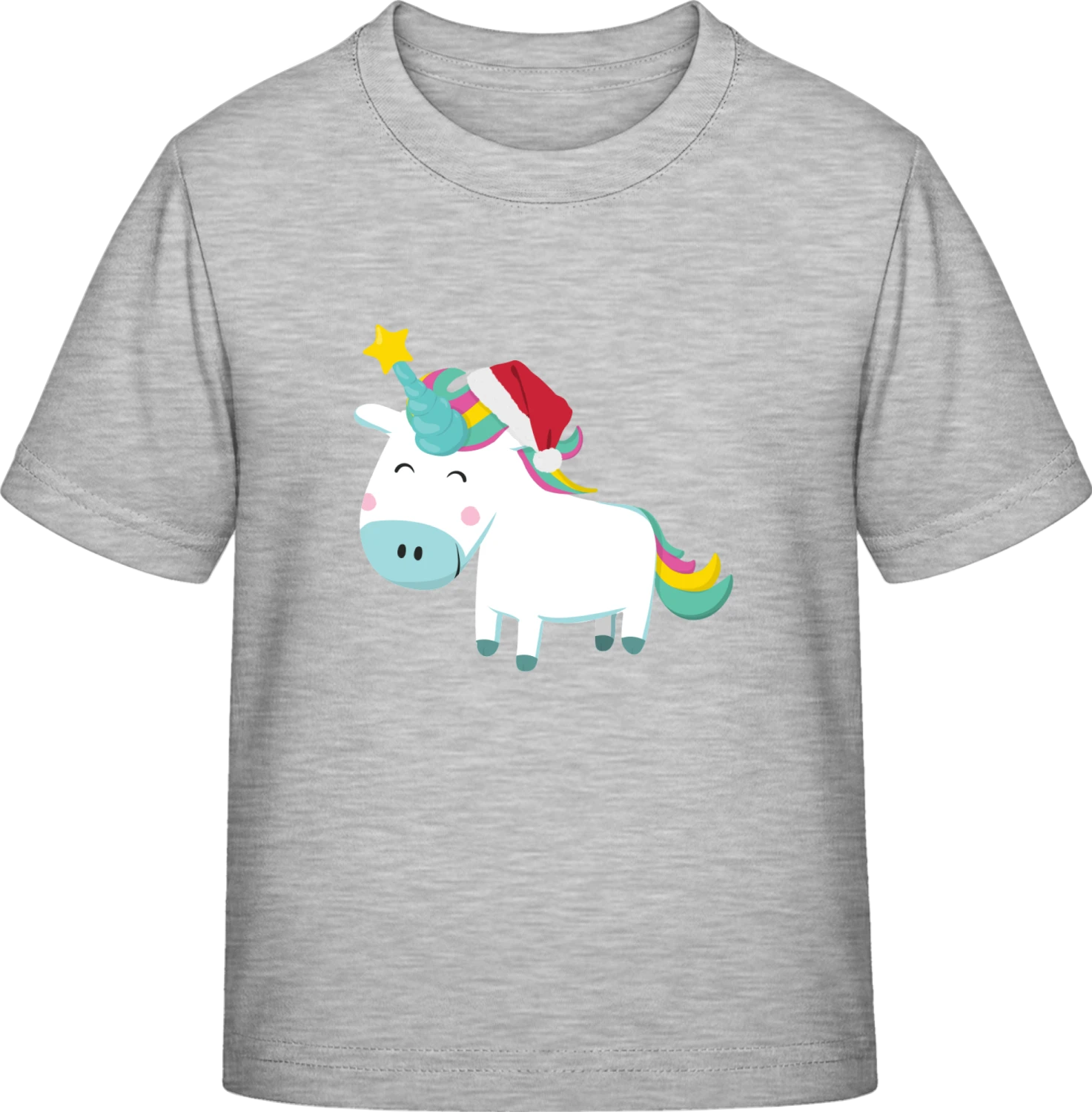 Christmas Unicorn - Sky Grey Exact 190 Kids - Front