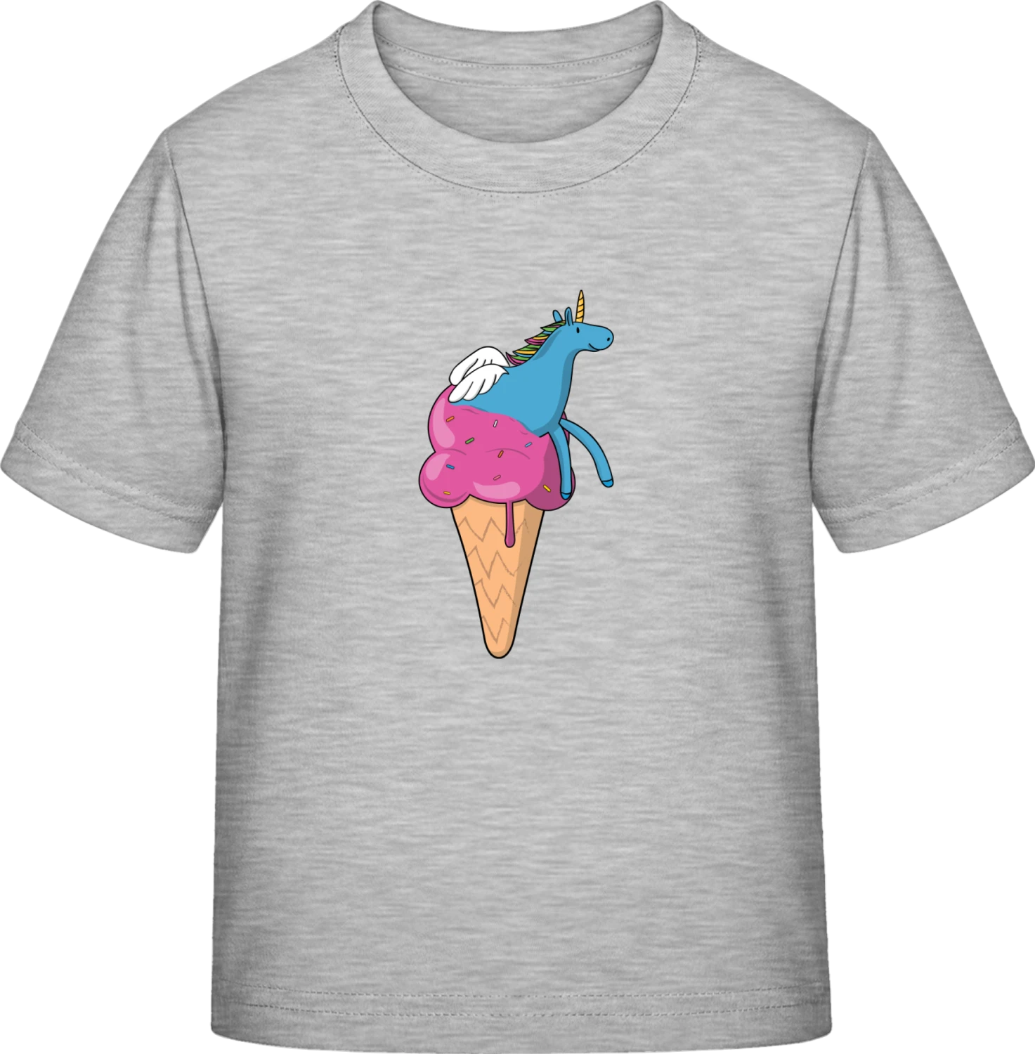 Ice Cream Unicorn - Sky Grey Exact 190 Kids - Front