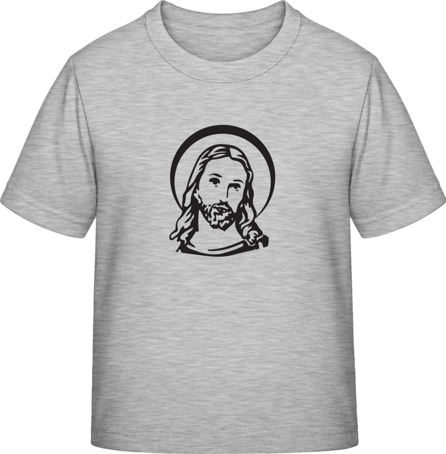 Jesus Icon Symbol - Sky Grey Exact 190 Kids - Front