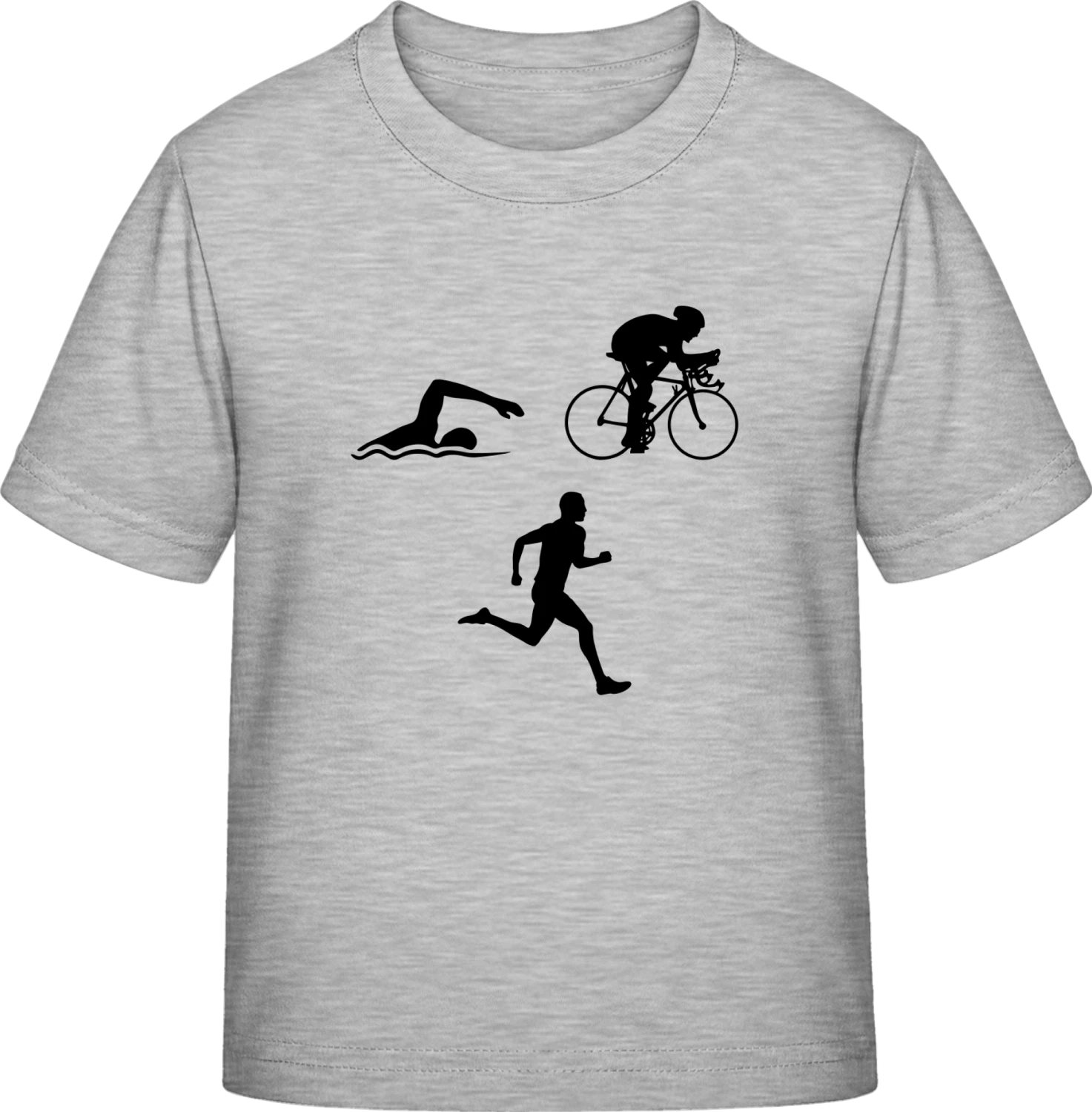 Triathlete Silhouette - Sky Grey Exact 190 Kids - Front