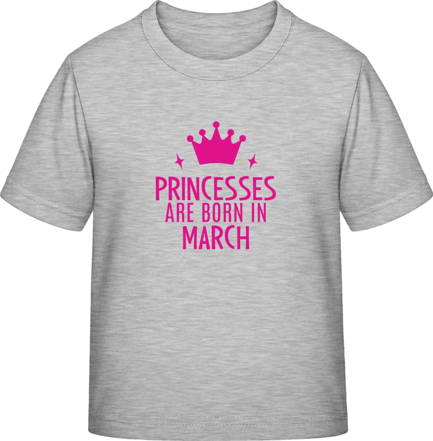 Princesses Are Born In March - Sky Grey Exact 190 Kids - Front