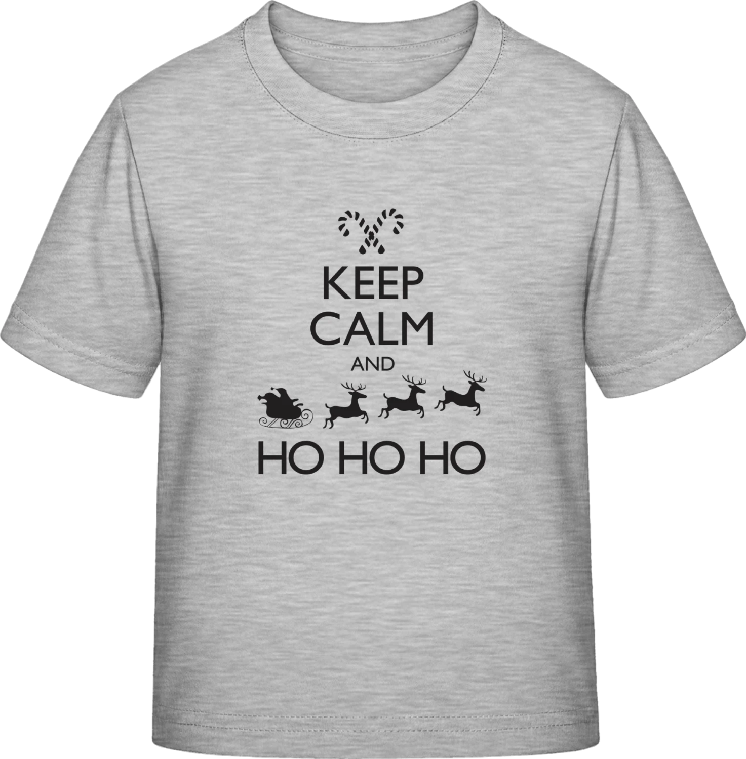 Keep Calm And Let Santa Ho Ho Ho - Sky Grey Exact 190 Kids - Front