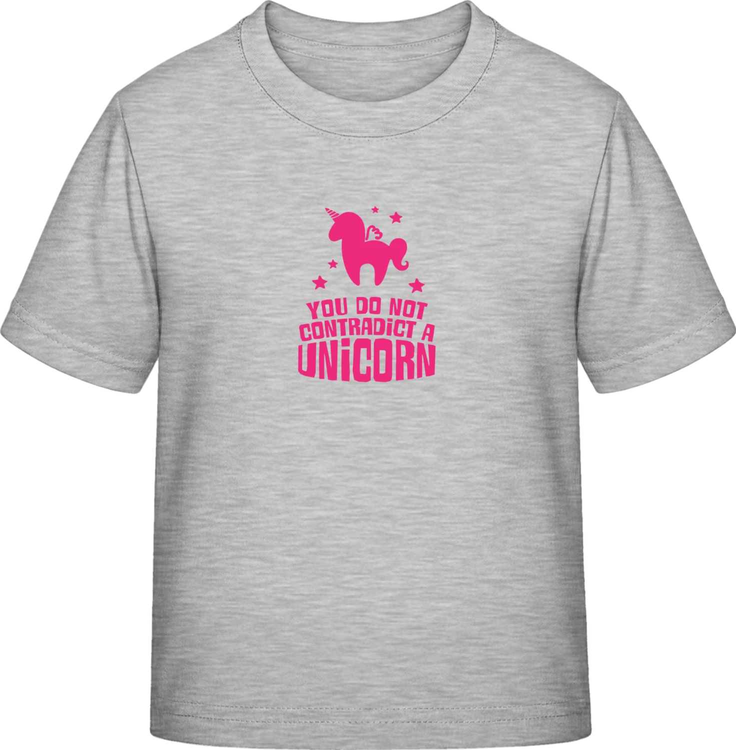 You Do Not Contradict A Unicorn - Sky Grey Exact 190 Kids - Front