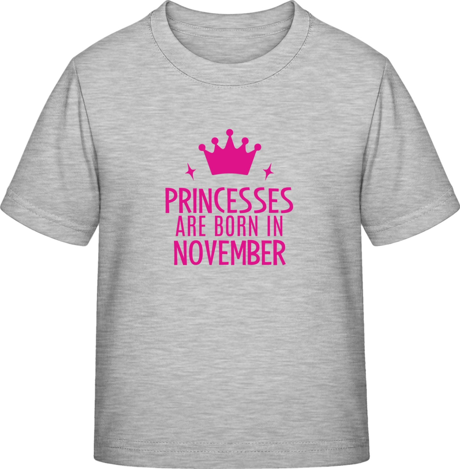 Princesses Are Born In November - Sky Grey Exact 190 Kids - Front