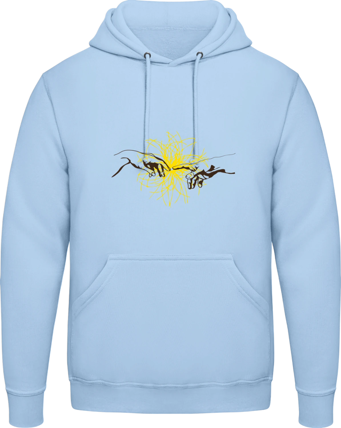 The God Particle - Sky Blue AWDis man hoodie - Front