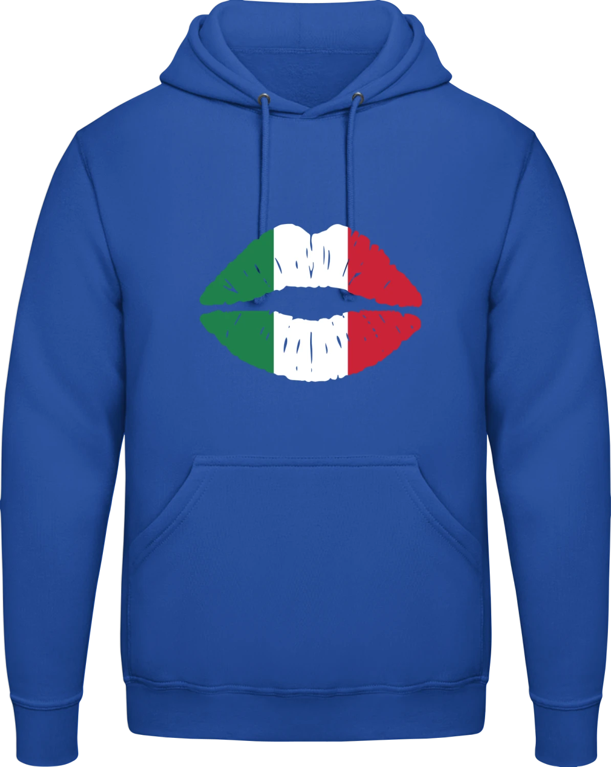 Italian Kiss - Royal blue AWDis man hoodie - Front