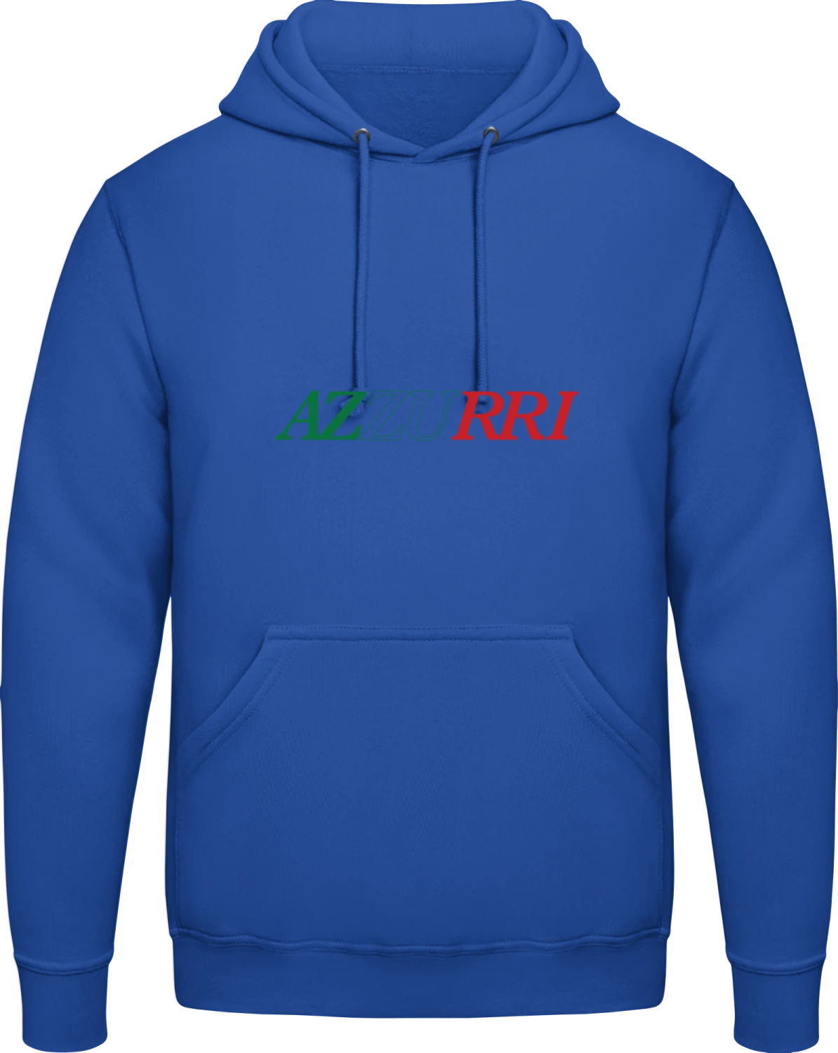 Azzurri - Royal blue AWDis man hoodie - Front