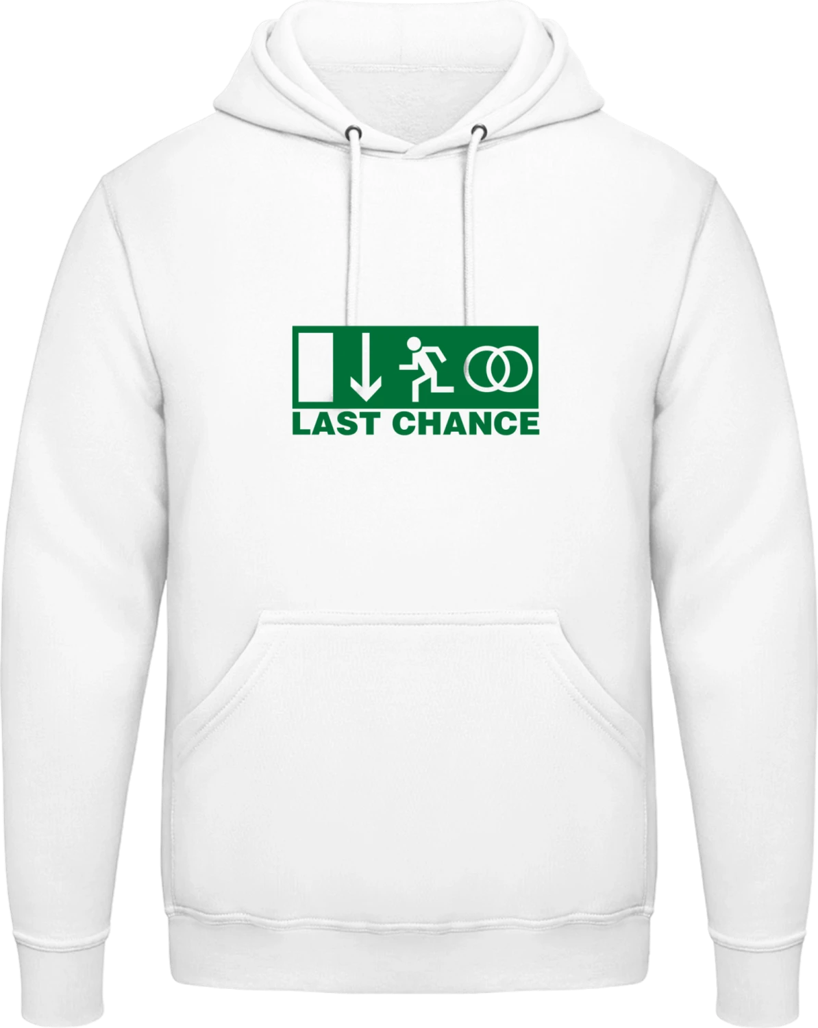 Last Chance - Arctic white AWDis man hoodie - Front