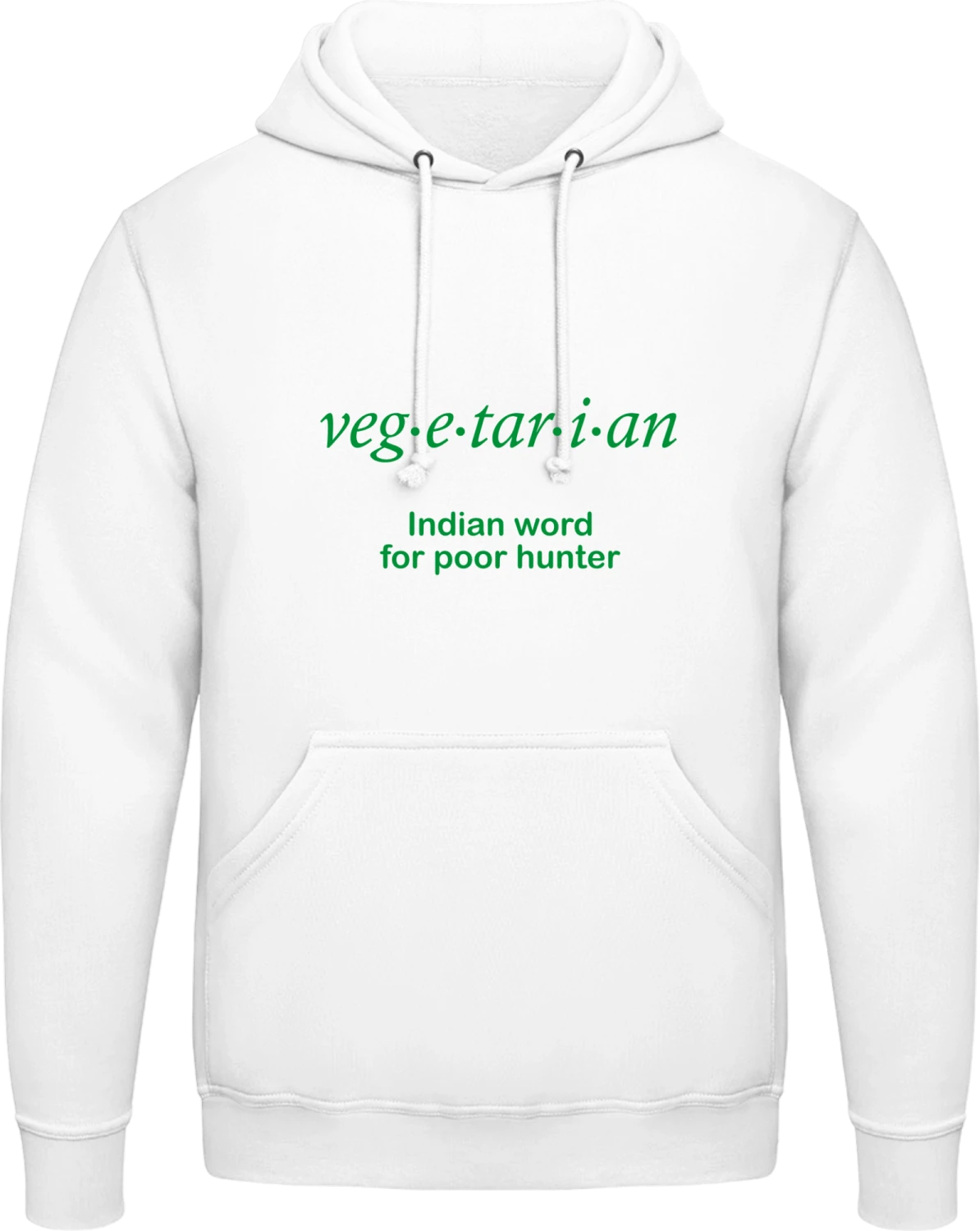 Vegetarier - Arctic white AWDis man hoodie - Front