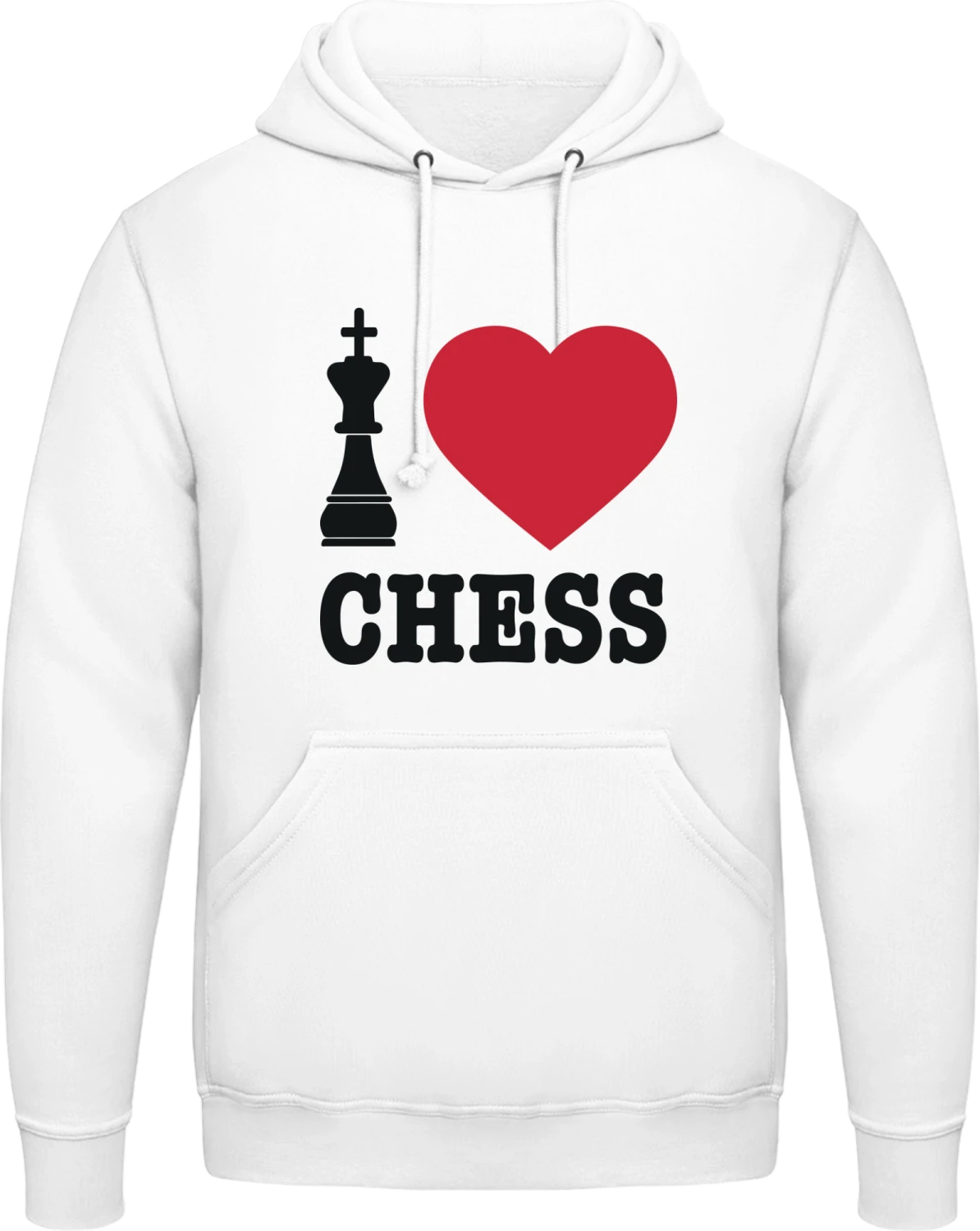 I Love Chess - Arctic white AWDis man hoodie - Front