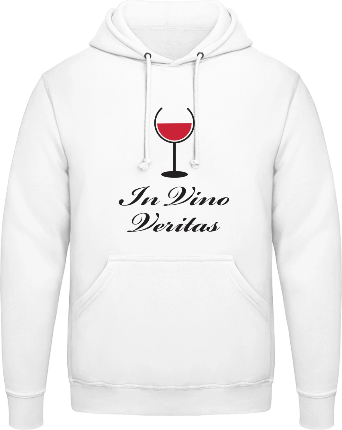 In Vino Veritas - Arctic white AWDis man hoodie - Front