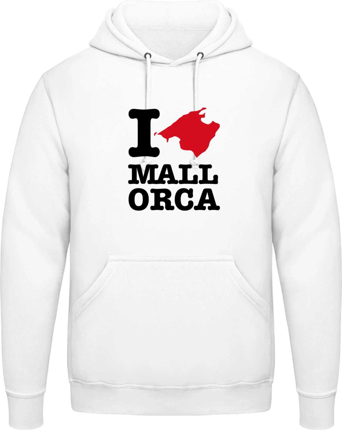 I Love Mallorca - Arctic white AWDis man hoodie - Front