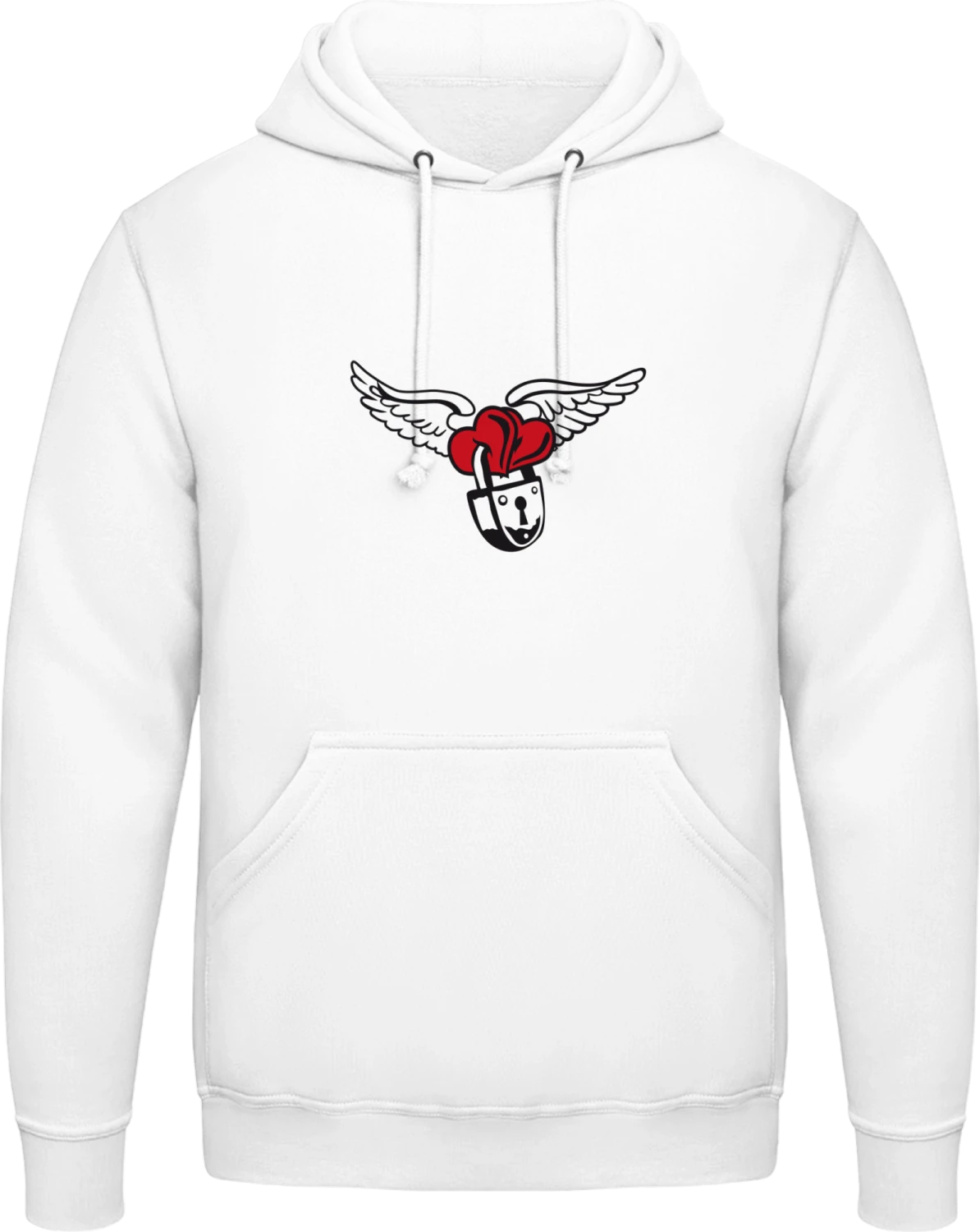 Love Wings - Arctic white AWDis man hoodie - Front