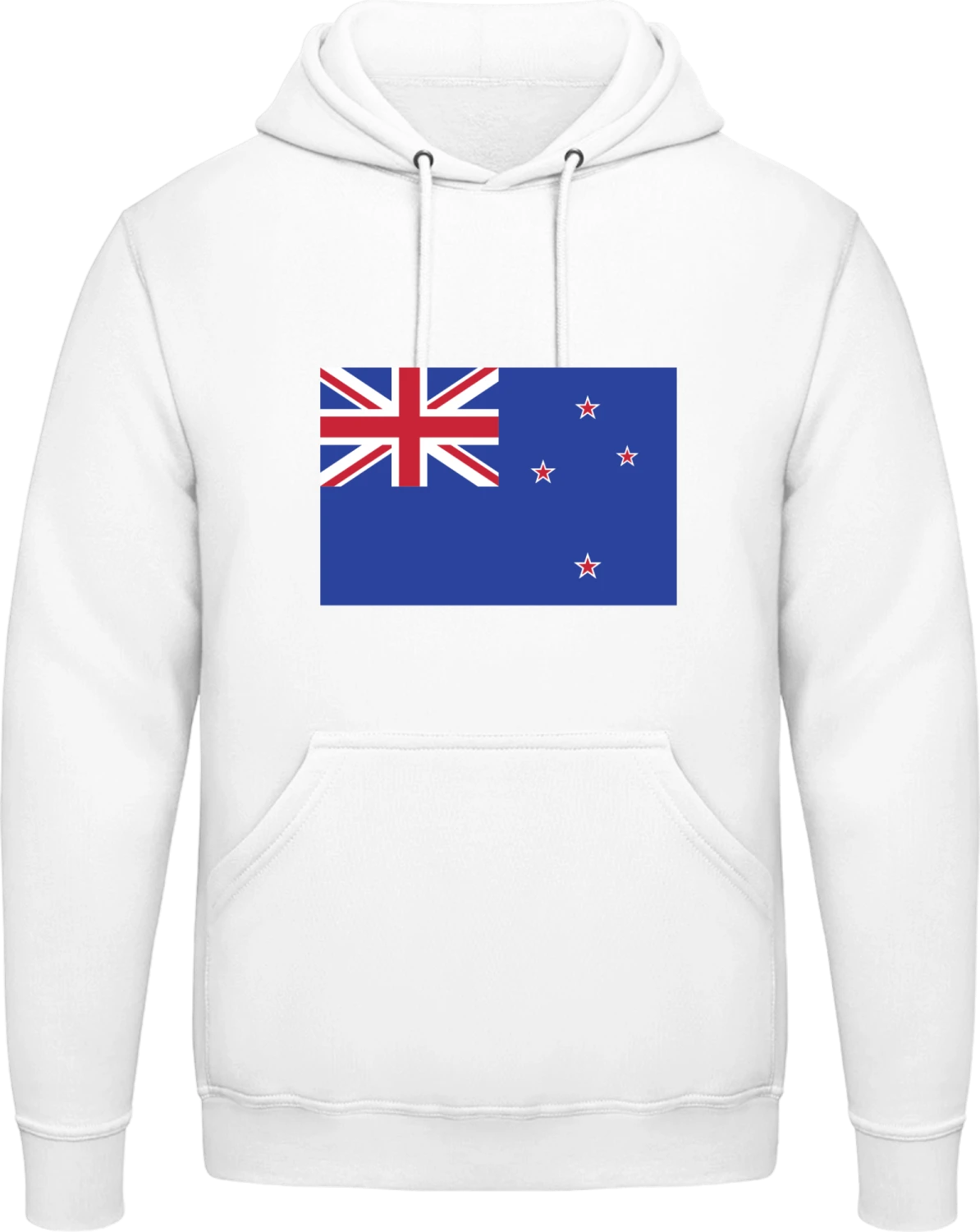 New Zeeland Flag - Arctic white AWDis man hoodie - Front