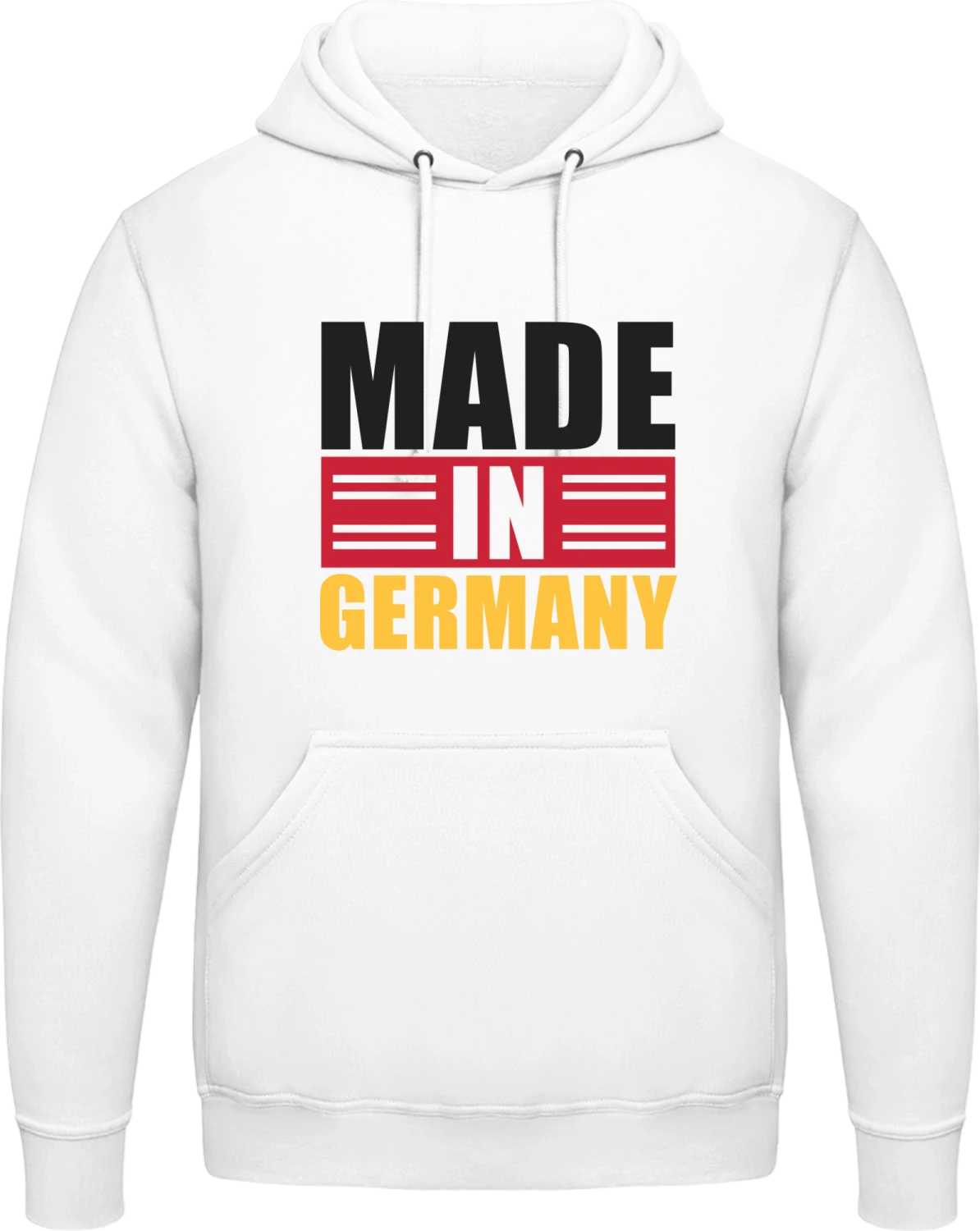 Made In Germany Typo - Arctic white AWDis man hoodie - Front