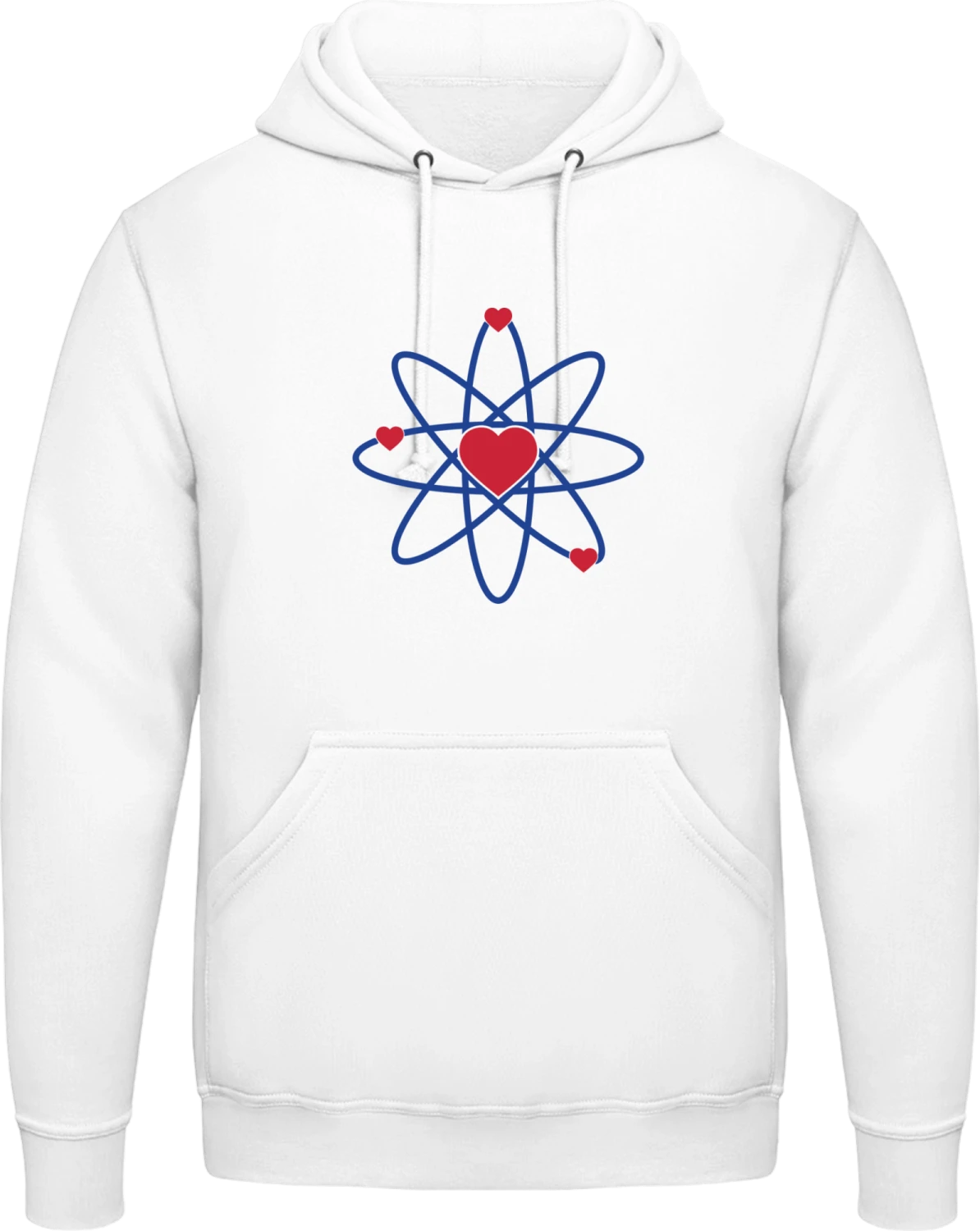 Love Molecules - Arctic white AWDis man hoodie - Front