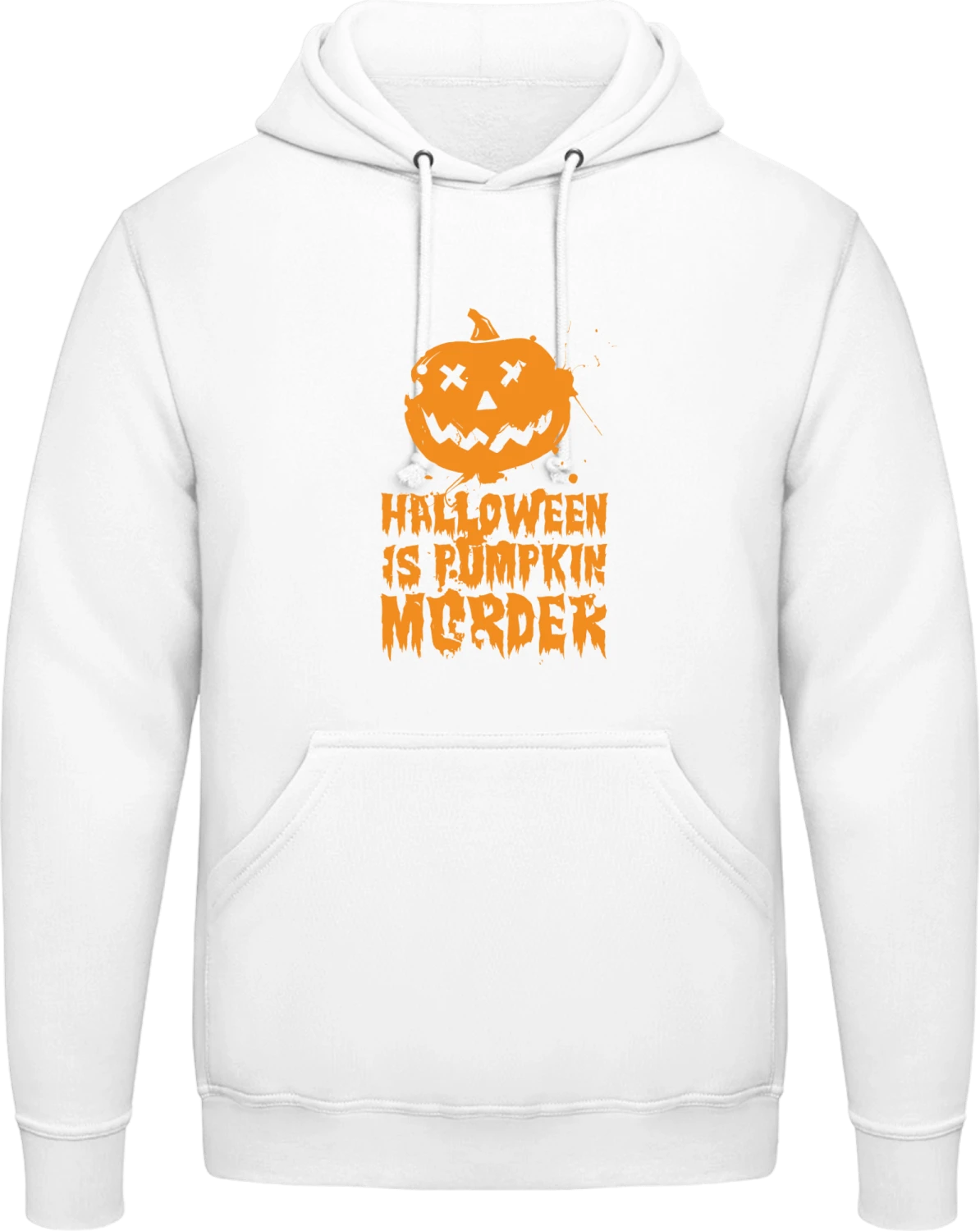 Halloween Is Pumkin Murder - Arctic white AWDis man hoodie - Front