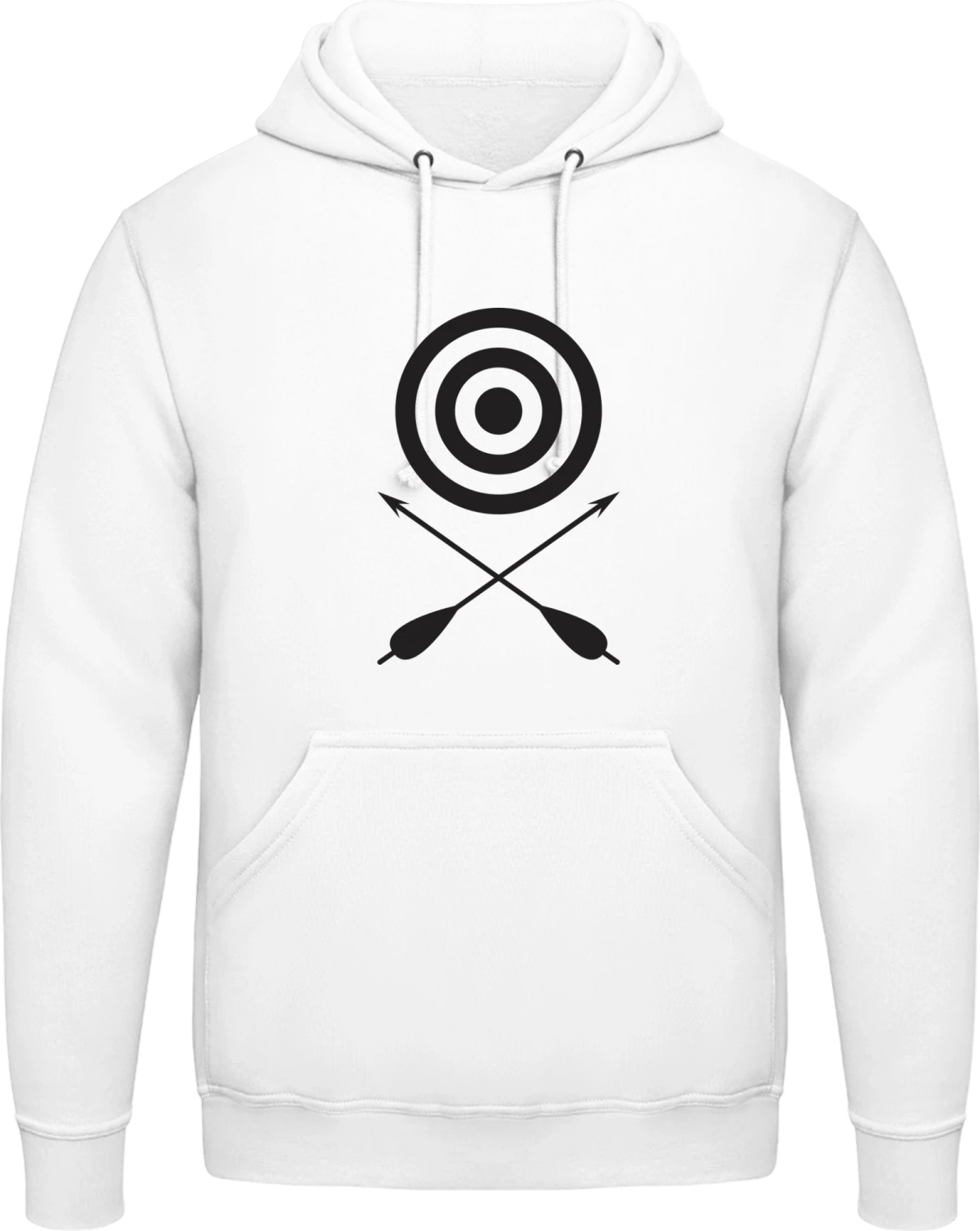 Archery Target And Crossed Arrows - Arctic white AWDis man hoodie - Front