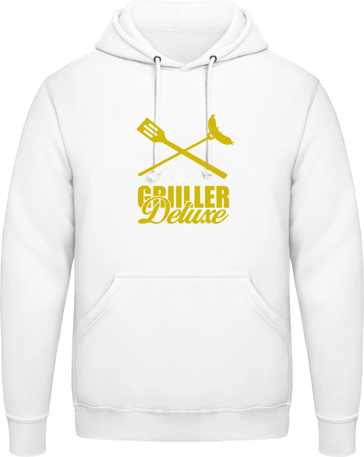 Griller - Arctic white AWDis man hoodie - Front