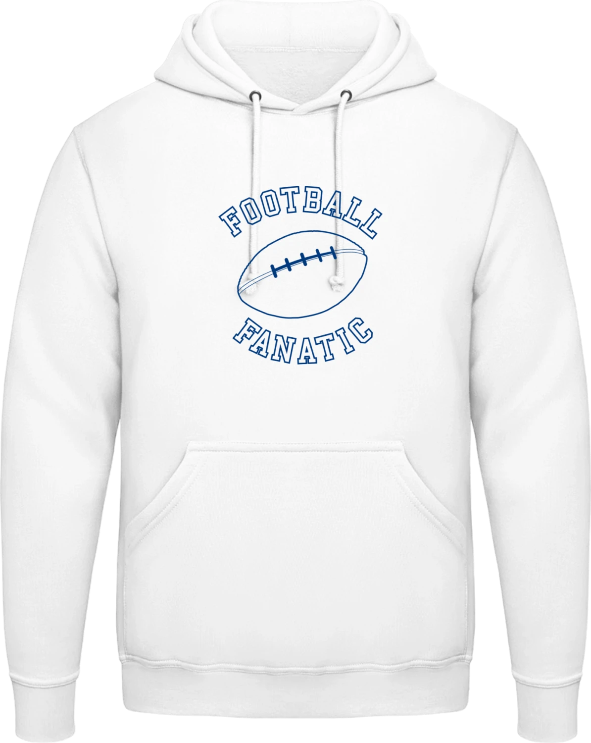 American Fanatic - Arctic white AWDis man hoodie - Front