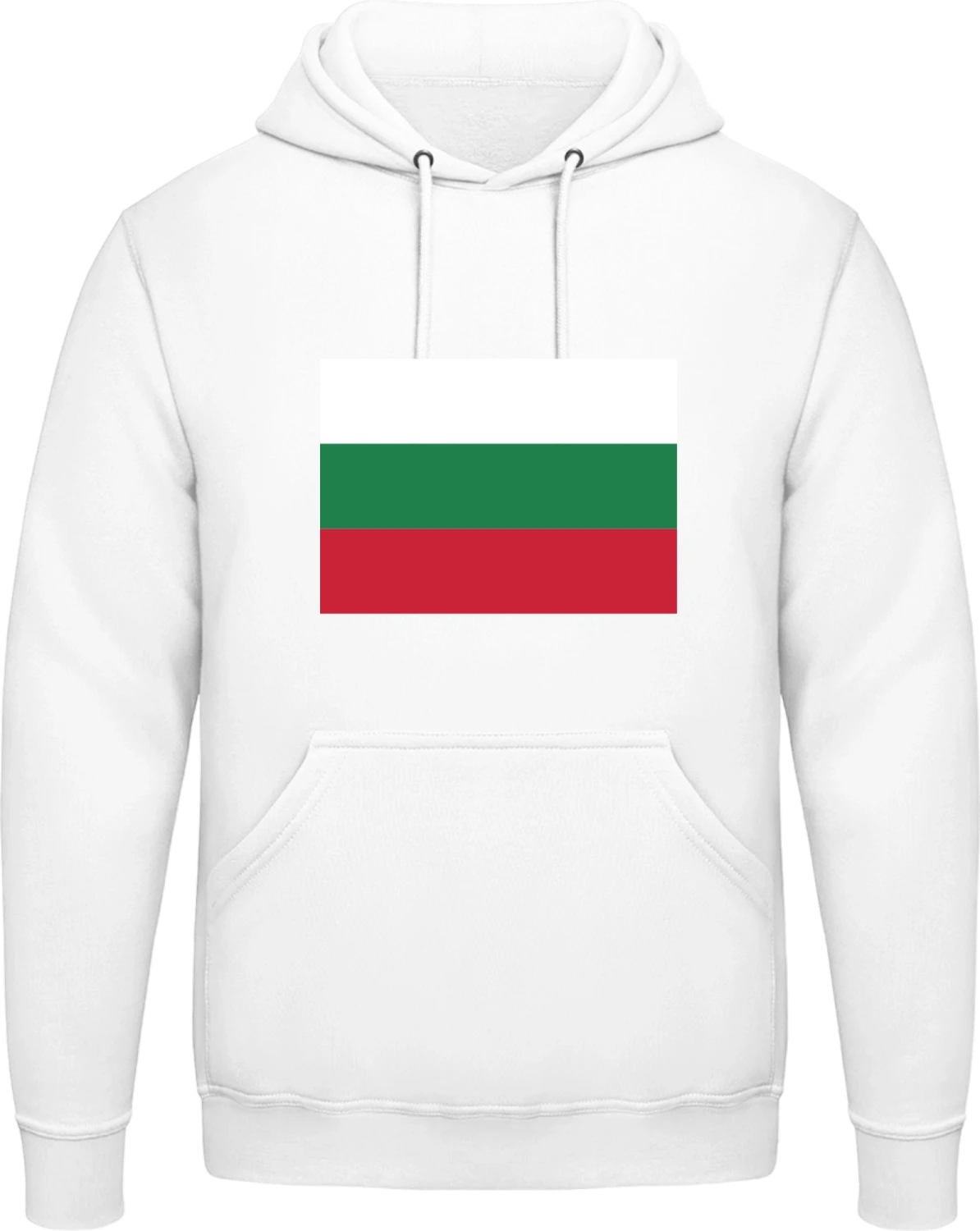 Bulgaria Flag - Arctic white AWDis man hoodie - Front