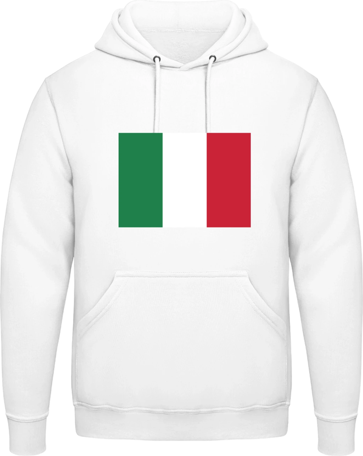 Italy Flag - Arctic white AWDis man hoodie - Front