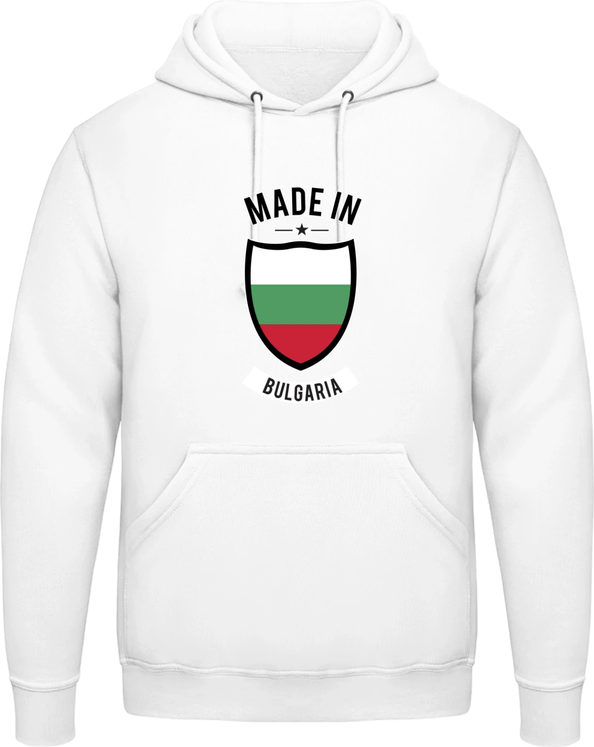 Made in Bulgaria - Arctic white AWDis man hoodie - Front