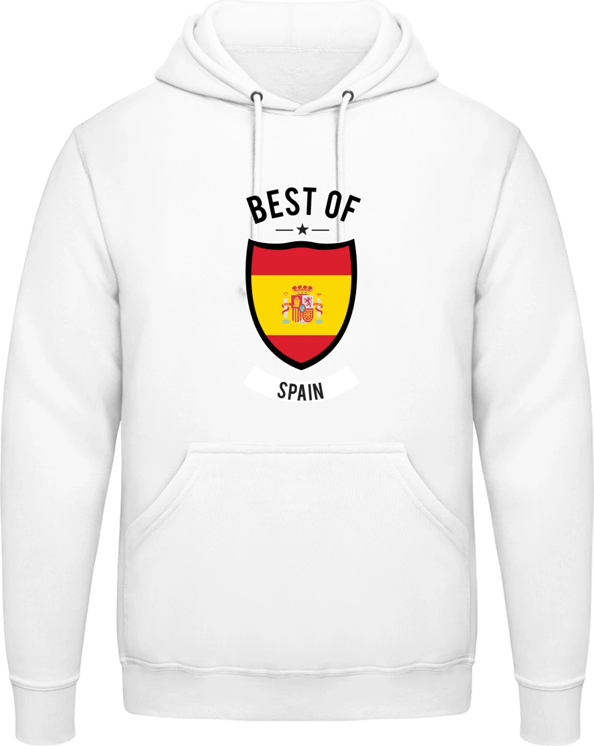 Best of Spain - Arctic white AWDis man hoodie - Front