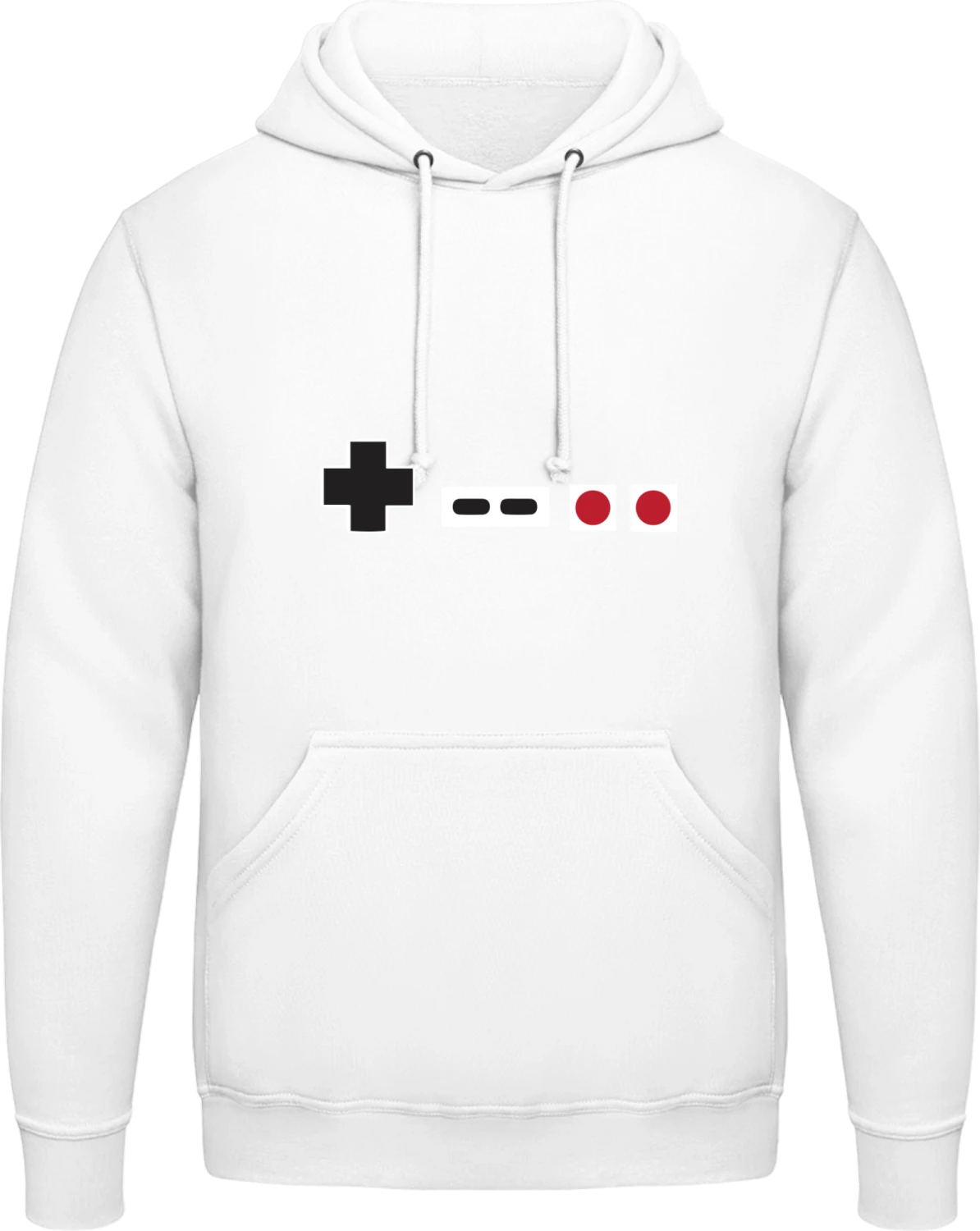 Old School Controller - Arctic white AWDis man hoodie - Front