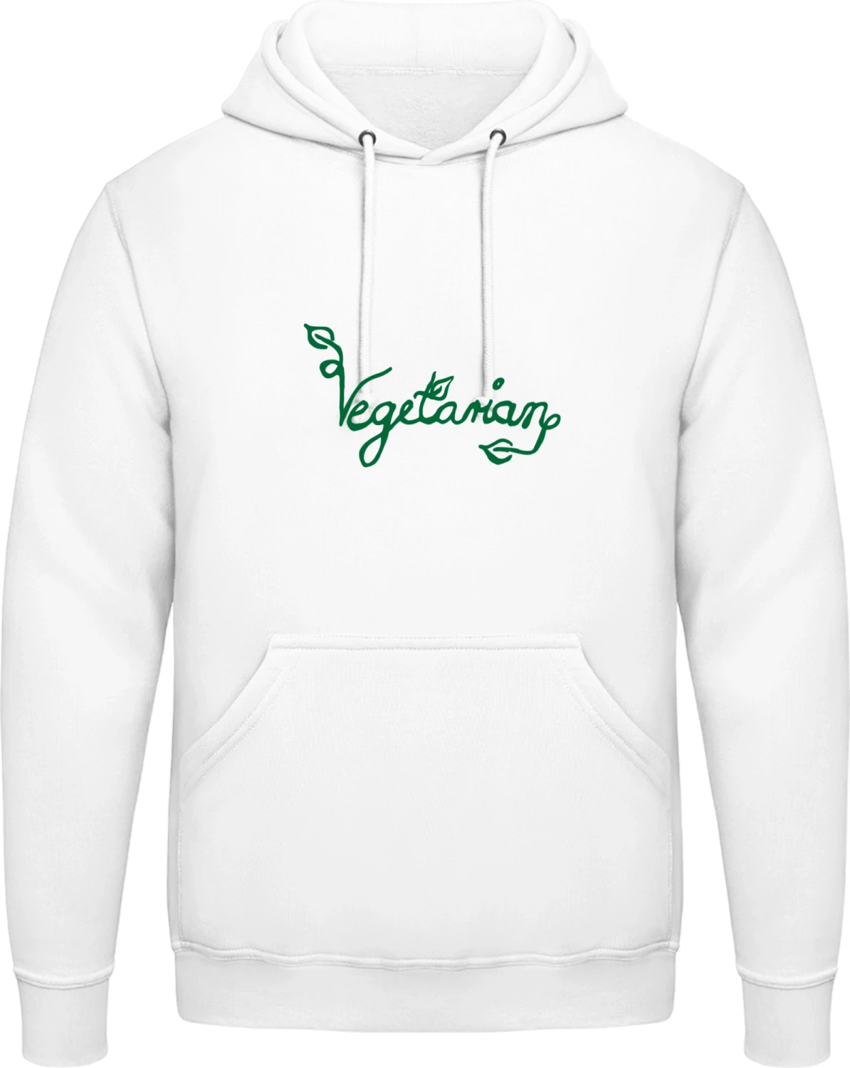 Vegetarian Lifestyle - Arctic white AWDis man hoodie - Front